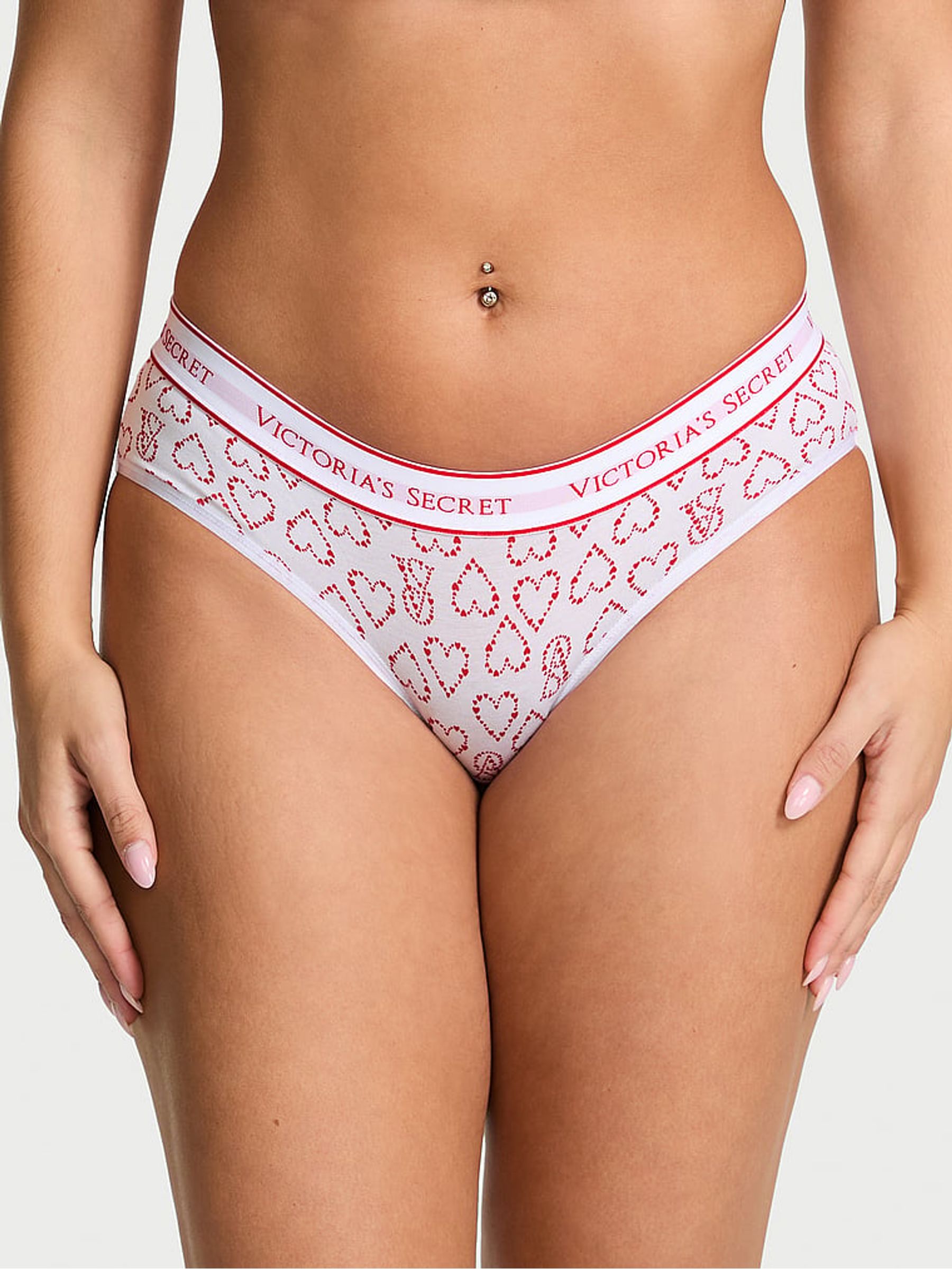 White Hearts Hipster Logo Knickers - Image 1 of 2