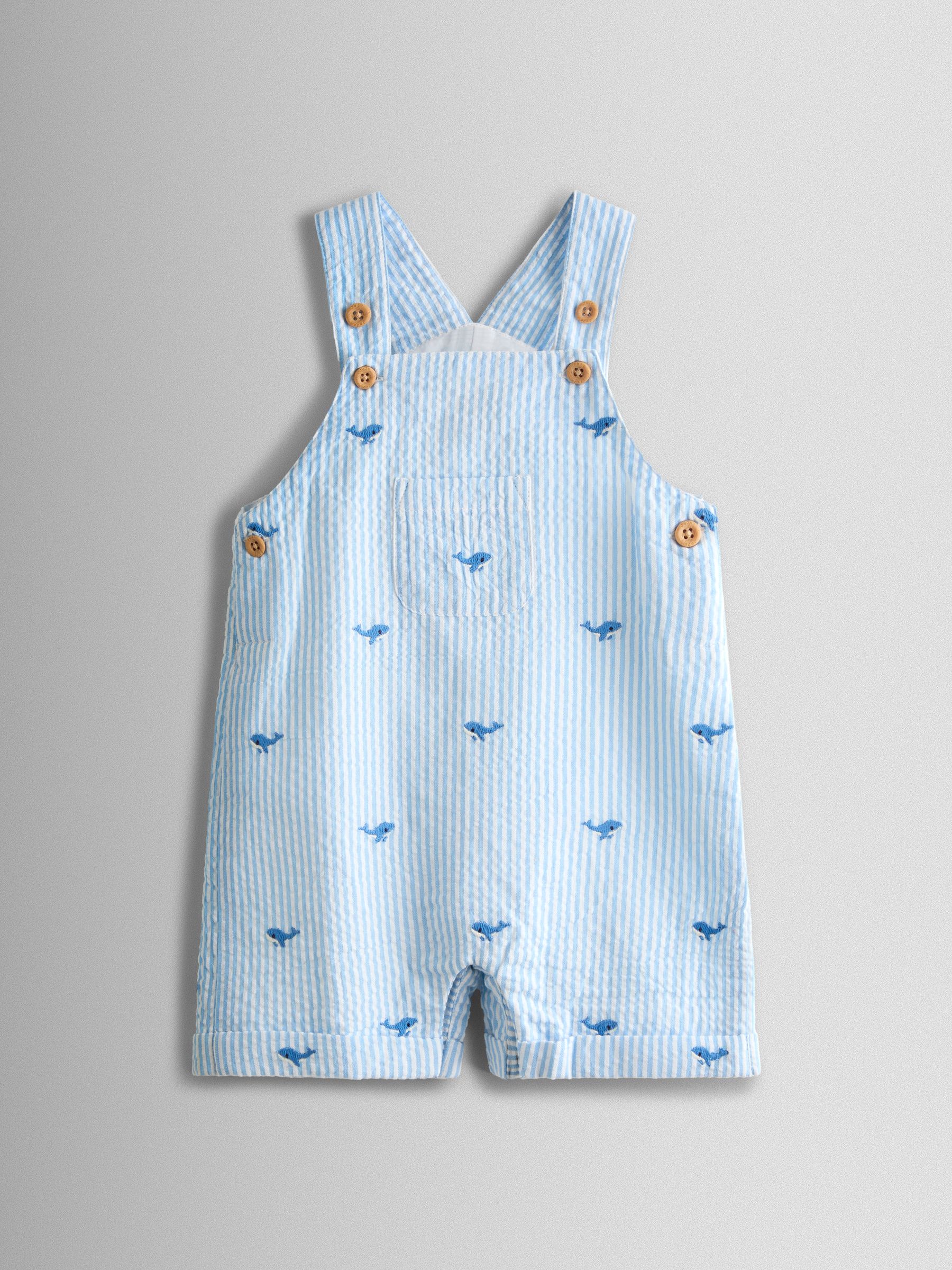 Blue Whale Stripe Dungaree & Body Set - Image 5 of 9
