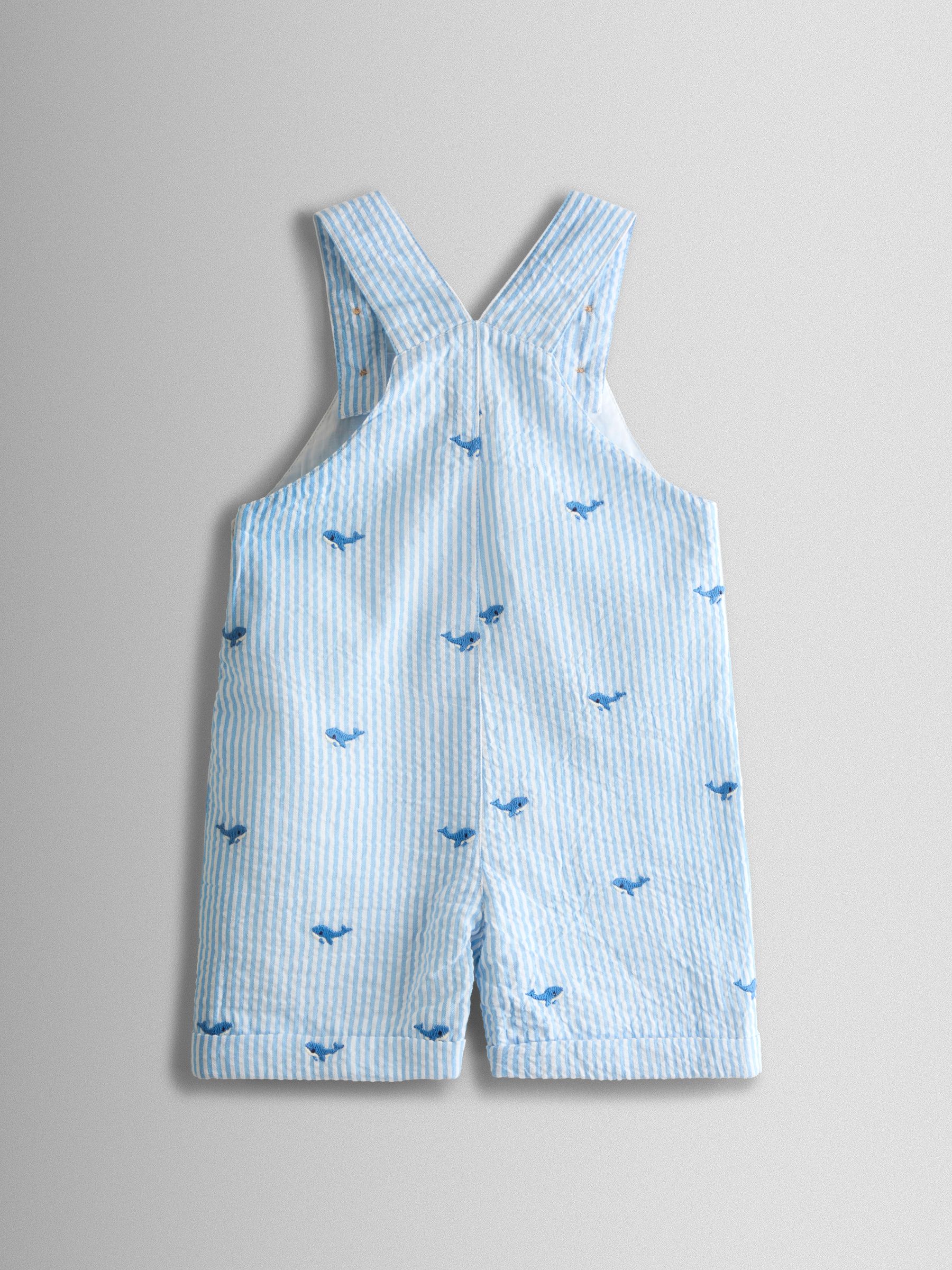 Blue Whale Stripe Dungaree & Body Set - Image 6 of 9