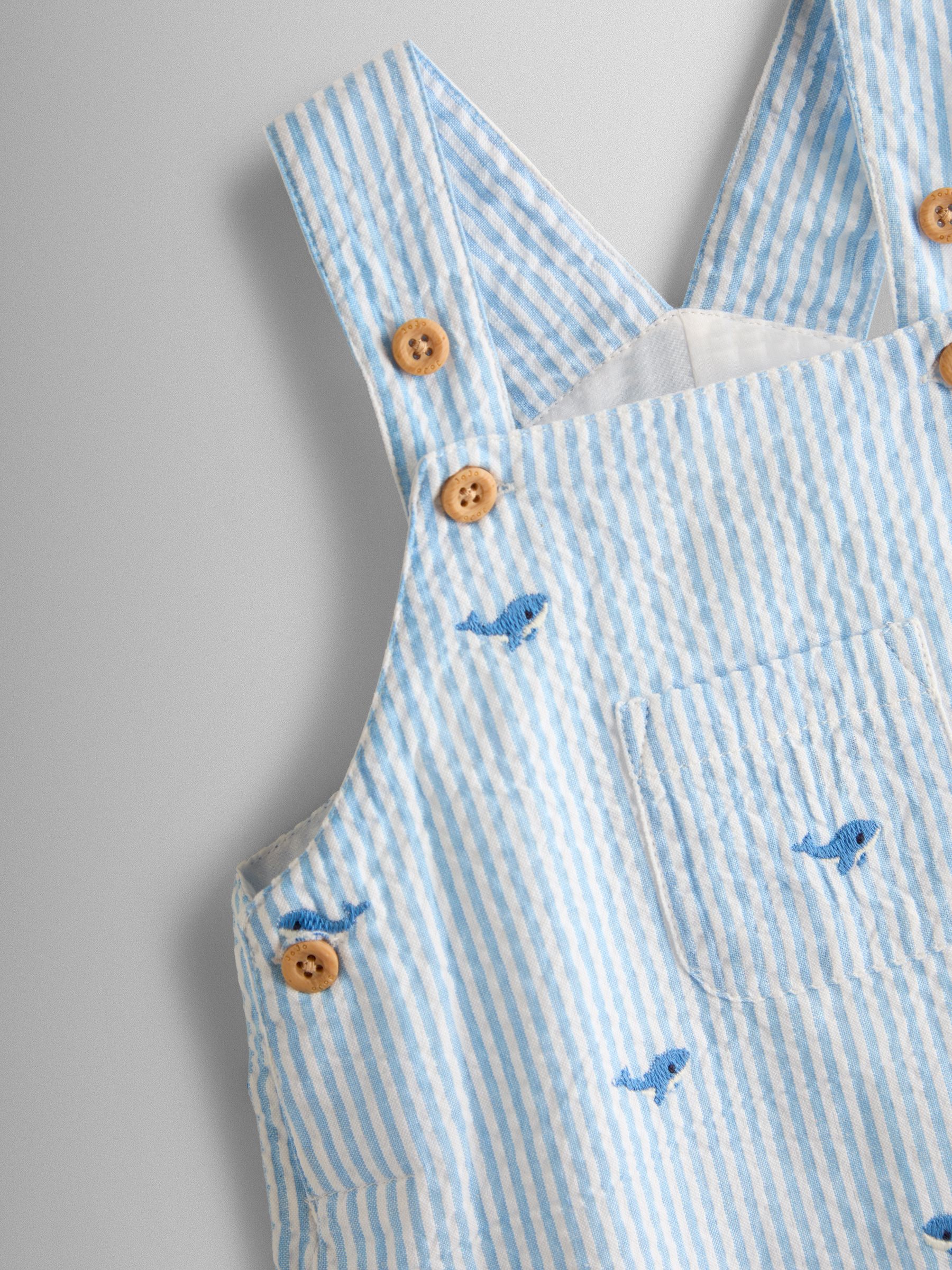 Blue Whale Stripe Dungaree & Body Set - Image 9 of 9