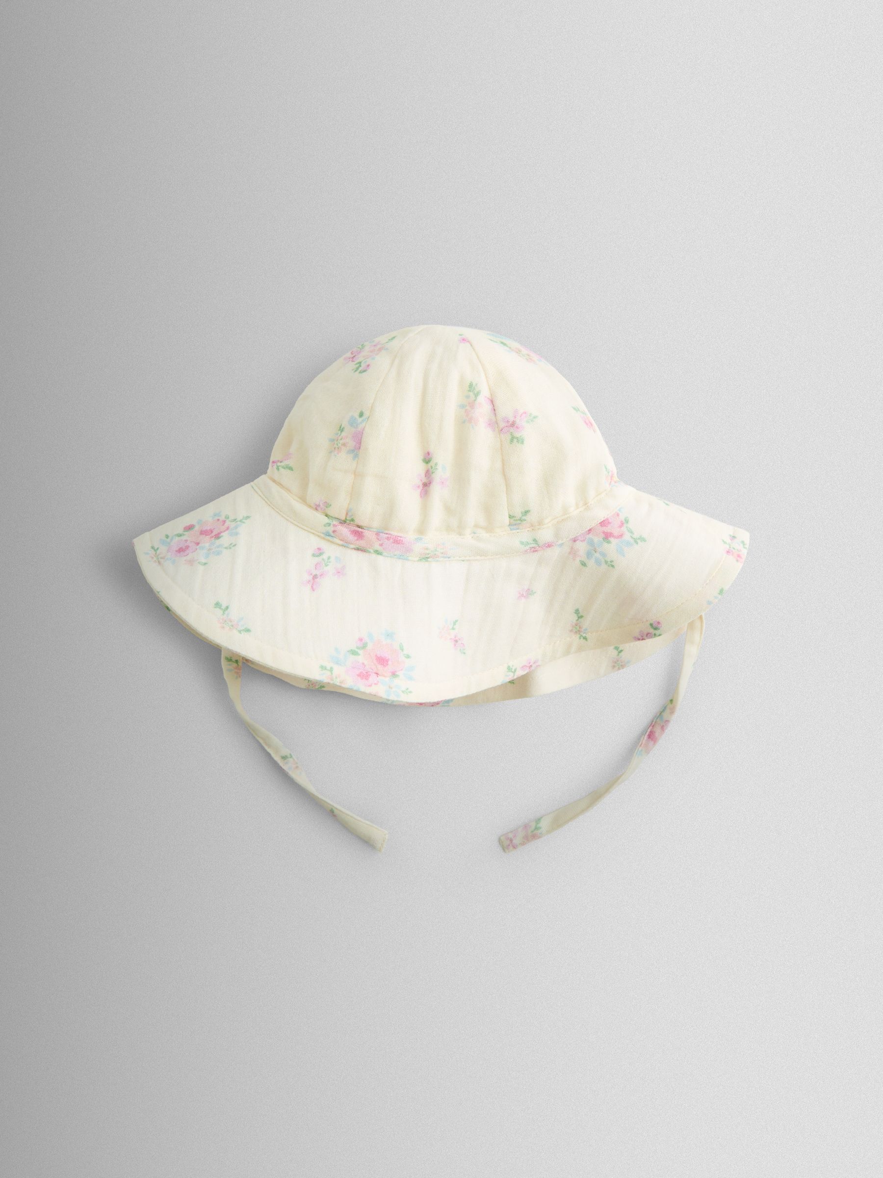 Cream Floral Frill Romper & Hat Set - Image 5 of 8