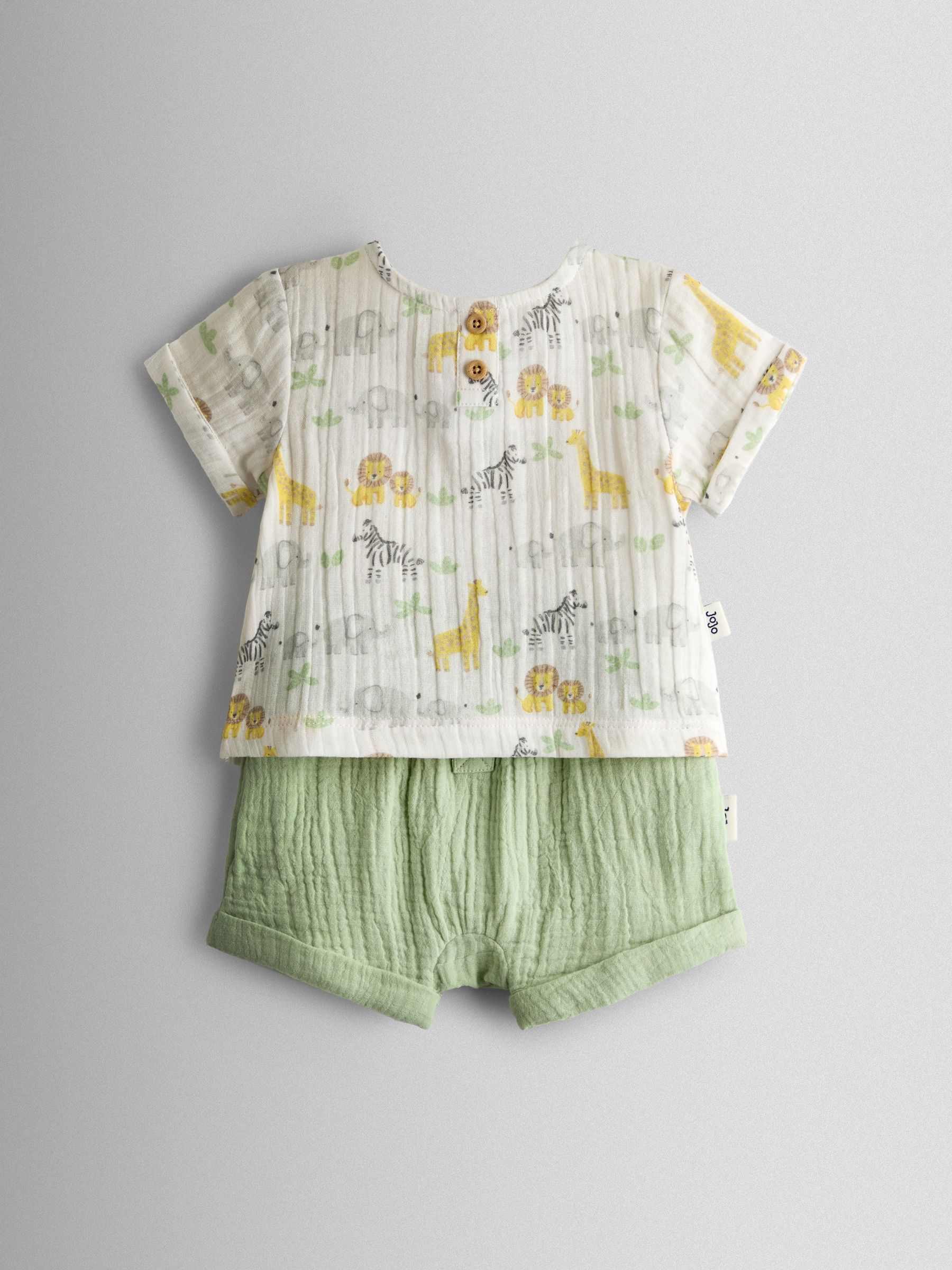 Cream Safari Cheesecloth Top & Short Set - Image 2 of 8 Cream Safari Cheesecloth Top & Short Set - Image 2 of 8