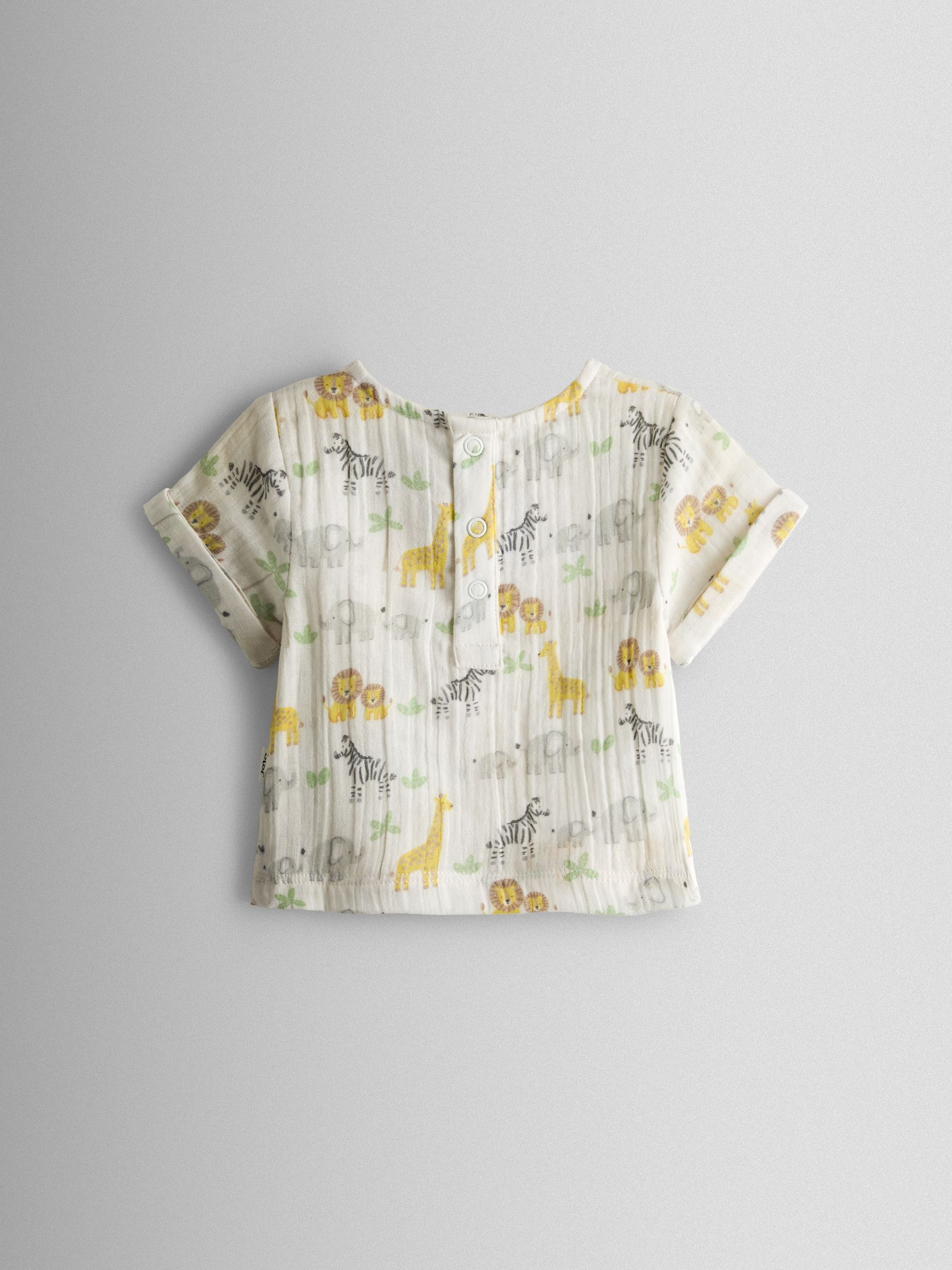 Cream Safari Cheesecloth Top & Short Set - Image 4 of 8