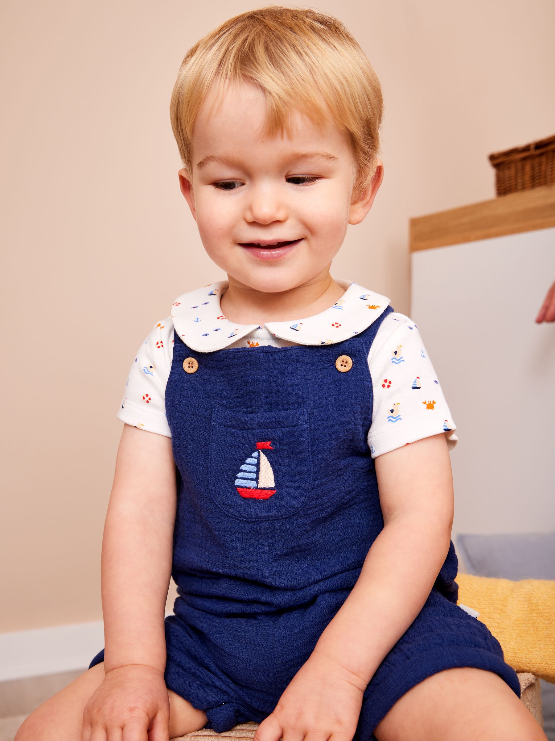 Blue Dungarees Set - Image 1 of 9