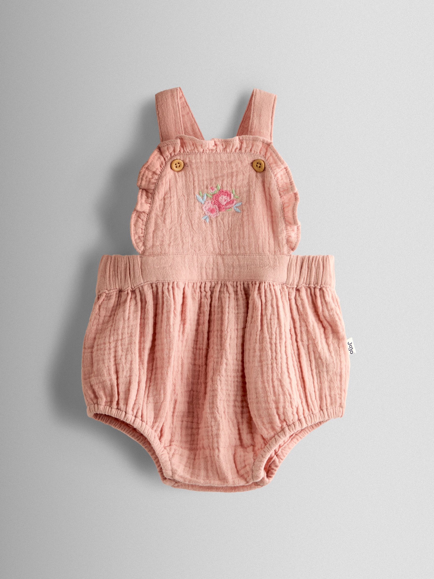 Pink Floral Bubble Dungaree and Body Set - Image 2 of 7 Pink Floral Bubble Dungaree and Body Set - Image 2 of 7