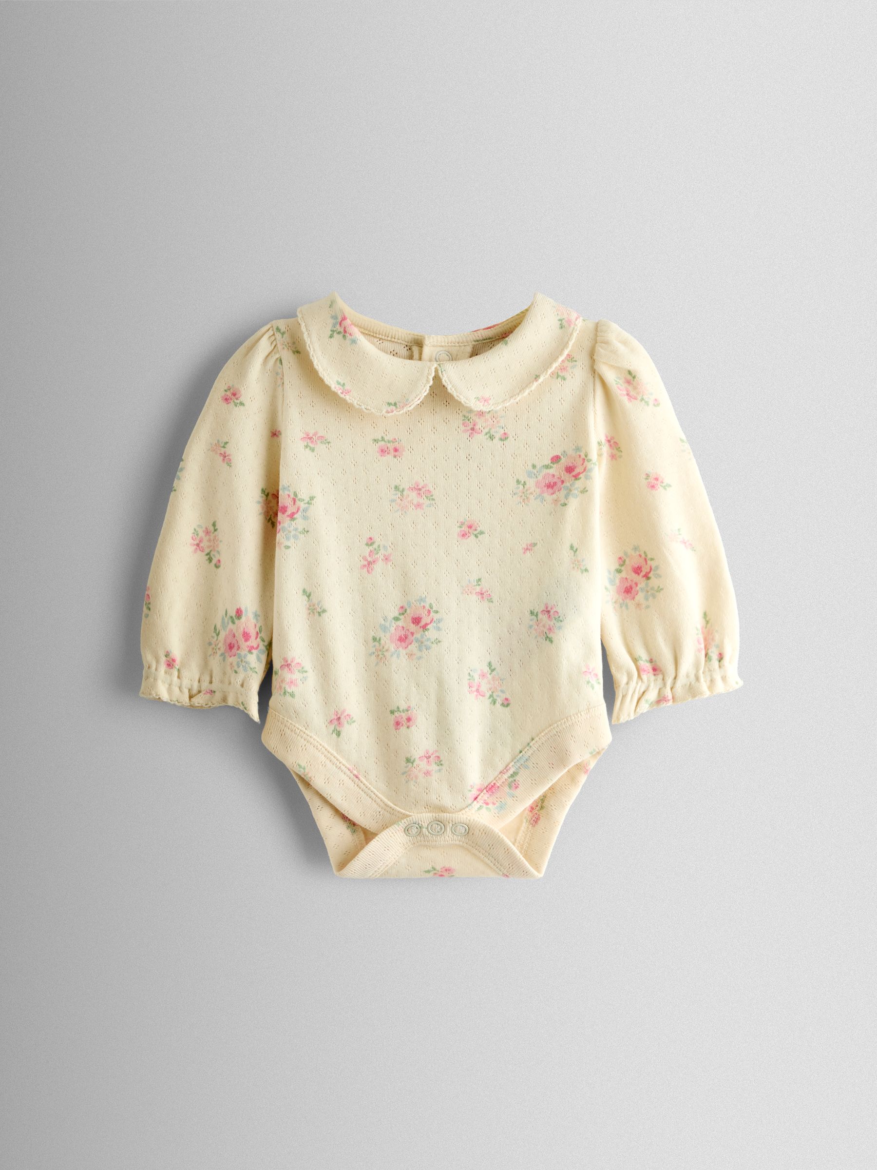 Pink Floral Bubble Dungaree and Body Set - Image 4 of 7