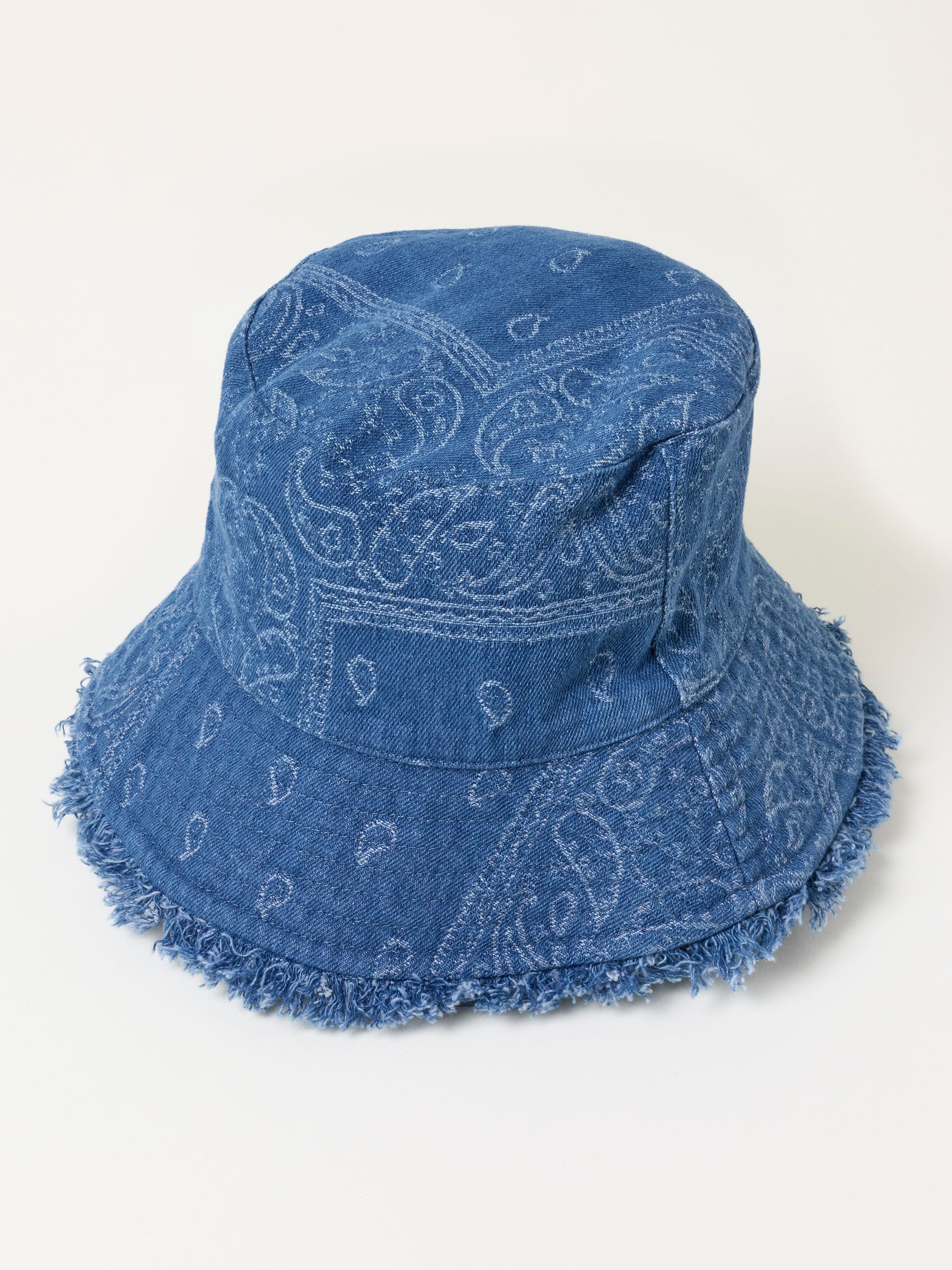 Blue Bandana Denim Bucket Hat | FatFace USA
