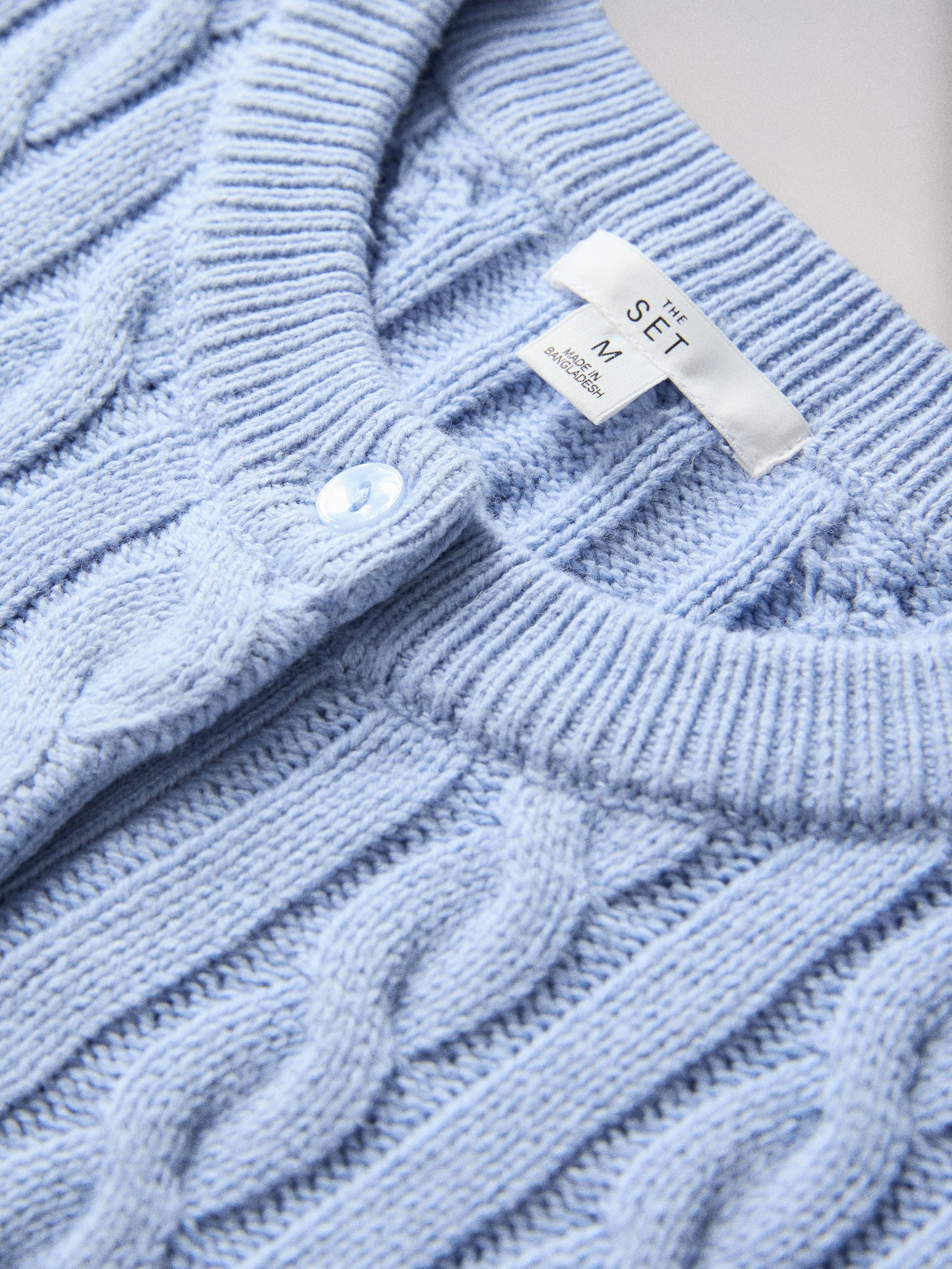 2 Pack Knitted Cable Cardigan Yellow/Light Blue - Image 6 of 6