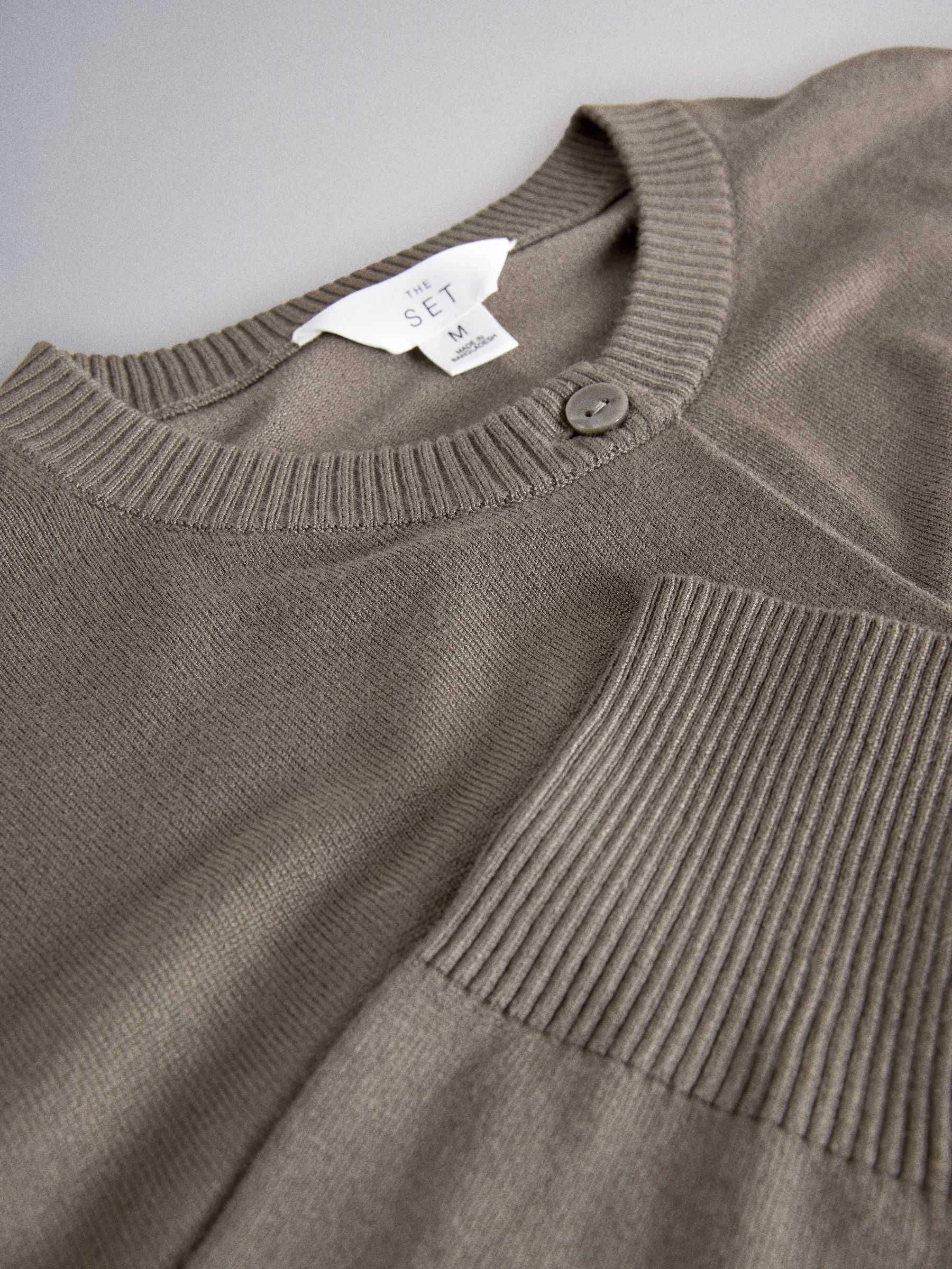 Chocolate Brown/Black/Taupe Brown Fine Knit Button Through Cardigans 3 Pack - Image 6 of 6