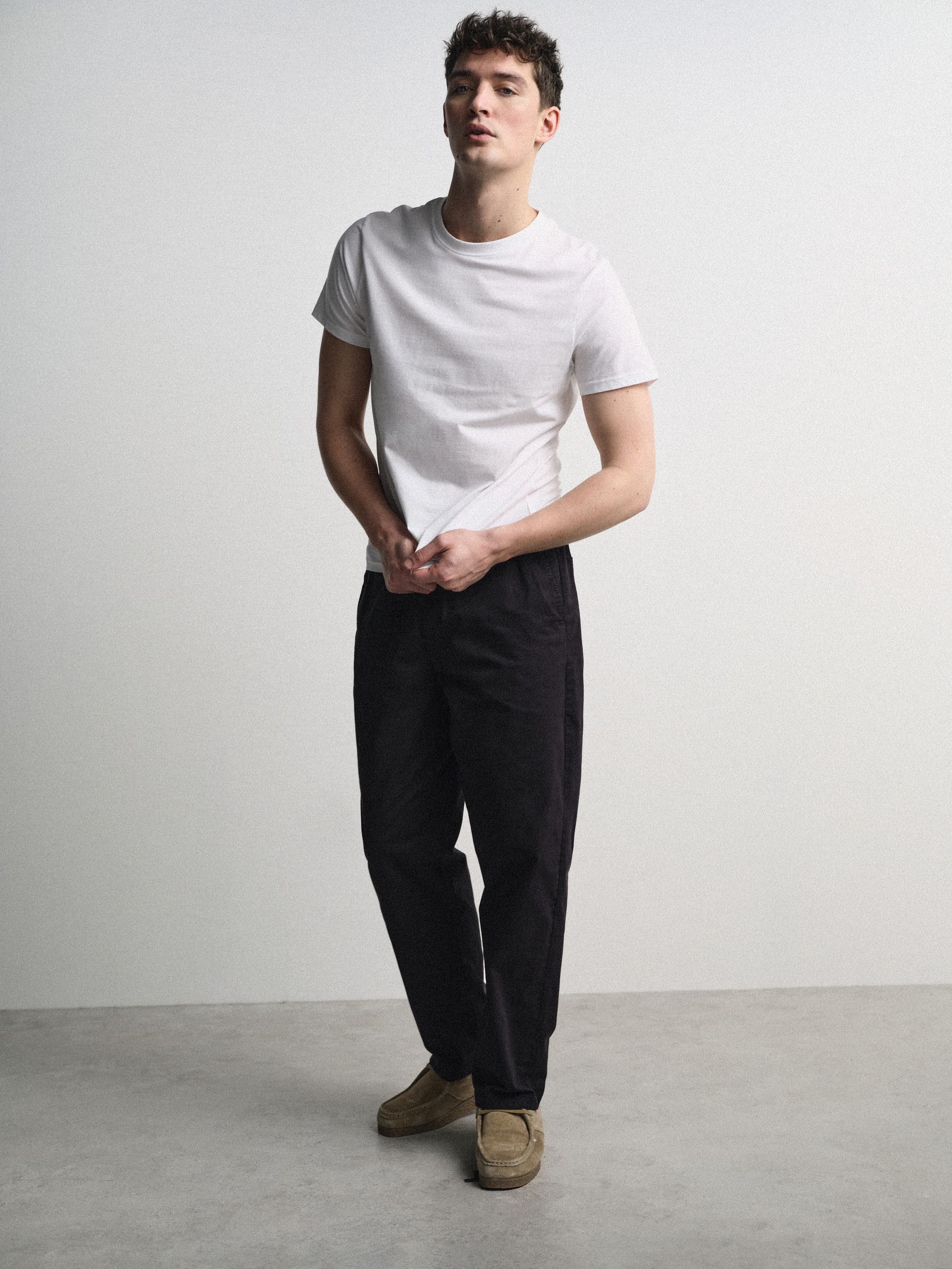 3 Pack Pull On Relaxed Fit Chinos Black/Grey/Light Grey - Image 1 of 6