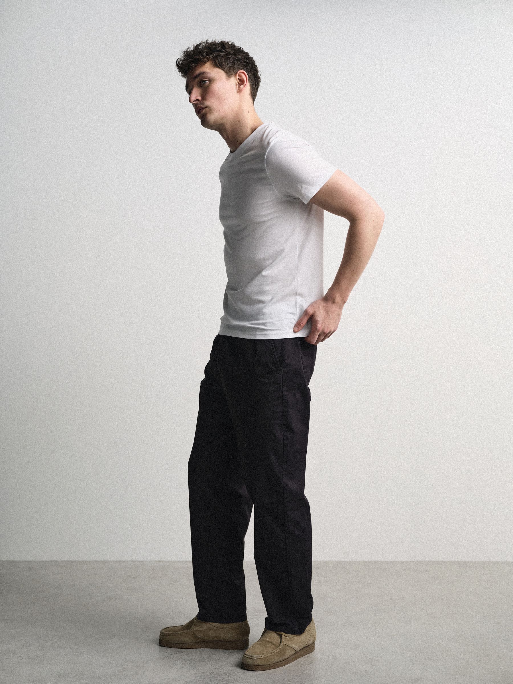 3 Pack Pull On Relaxed Fit Chinos Black/Grey/Light Grey - Image 4 of 6