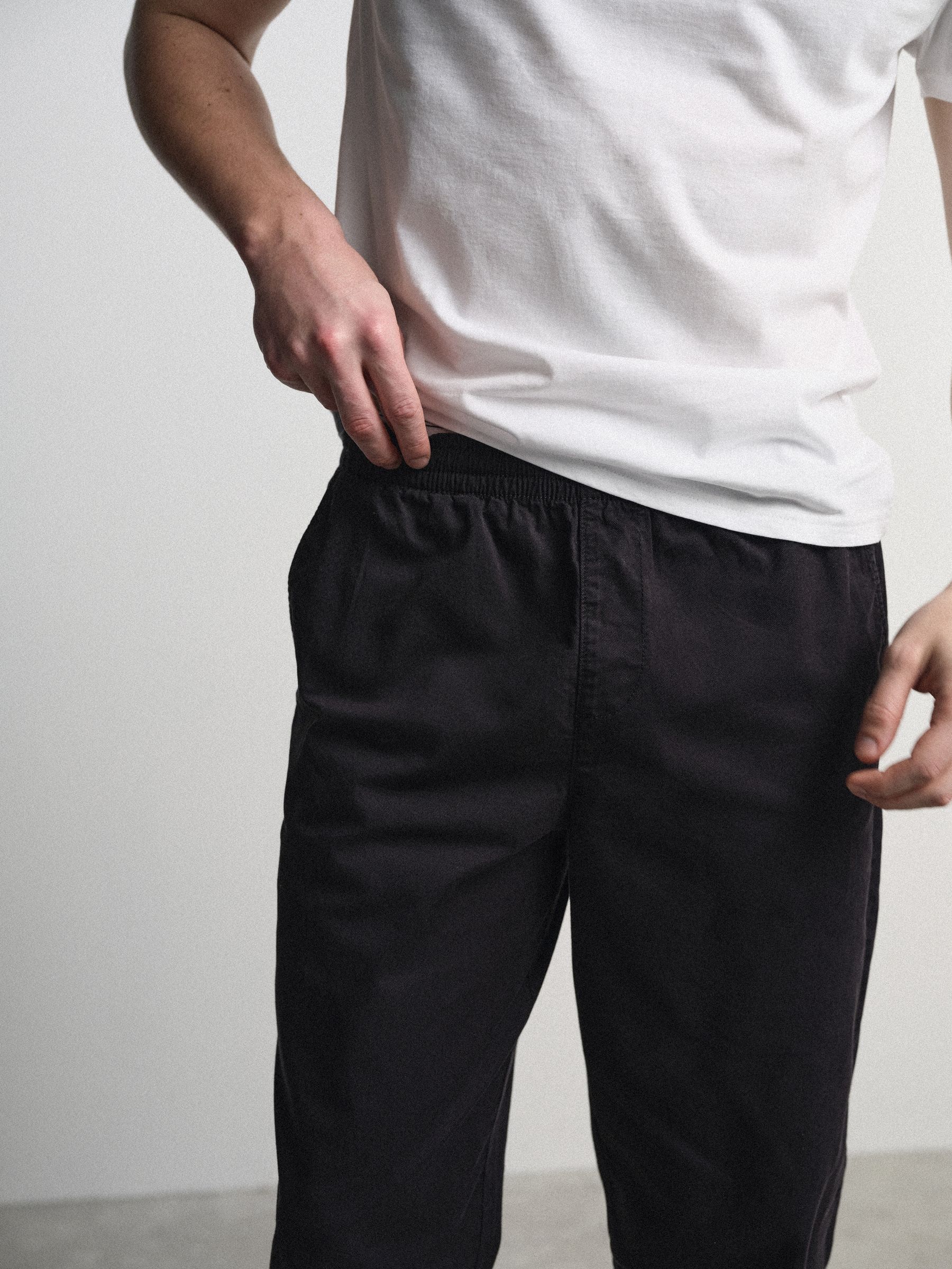3 Pack Pull On Relaxed Fit Chinos Black/Grey/Light Grey - Image 5 of 6