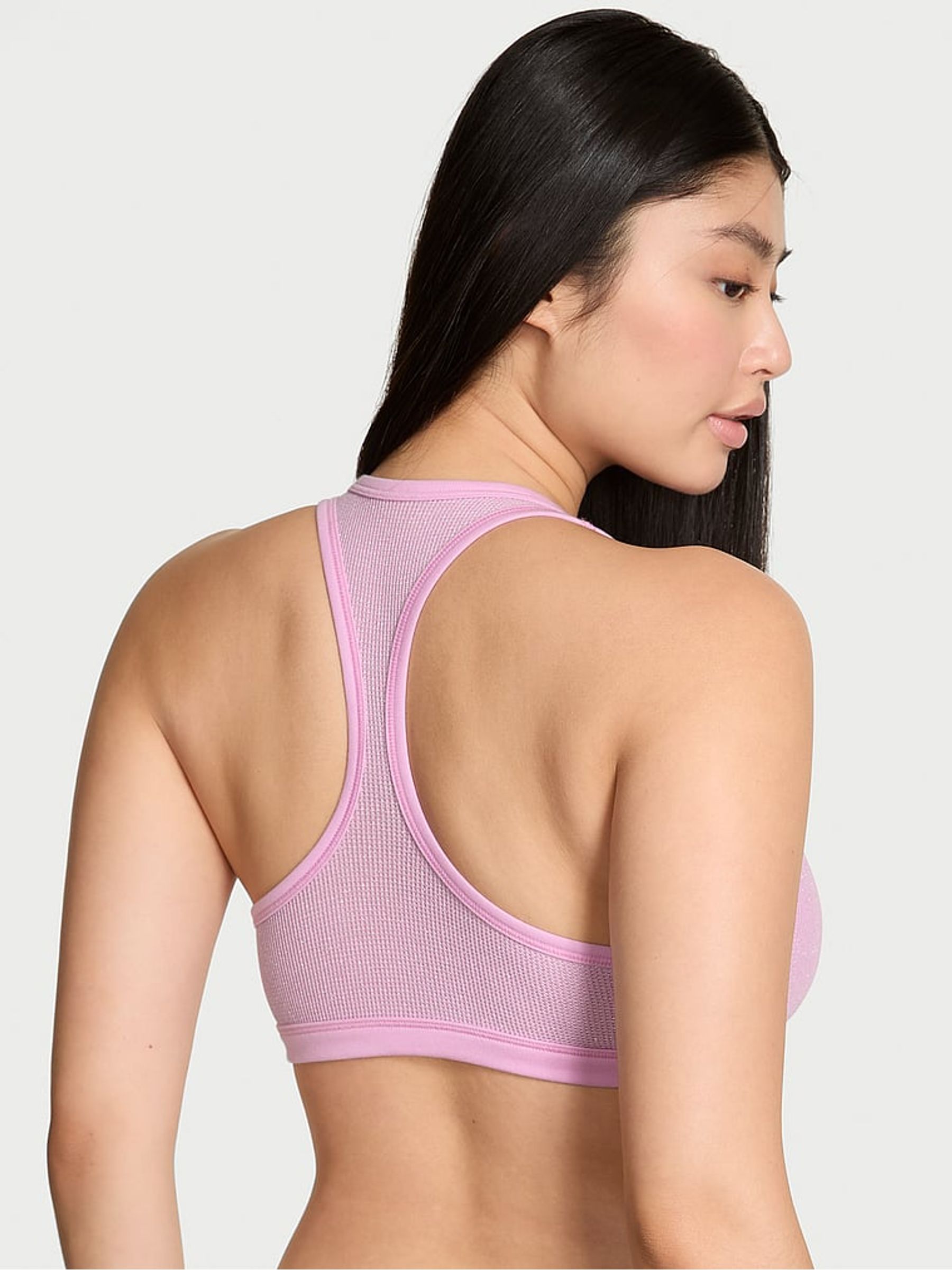 Hushed Lilac Purple Cotton Racerback Bralette - Image 2 of 2