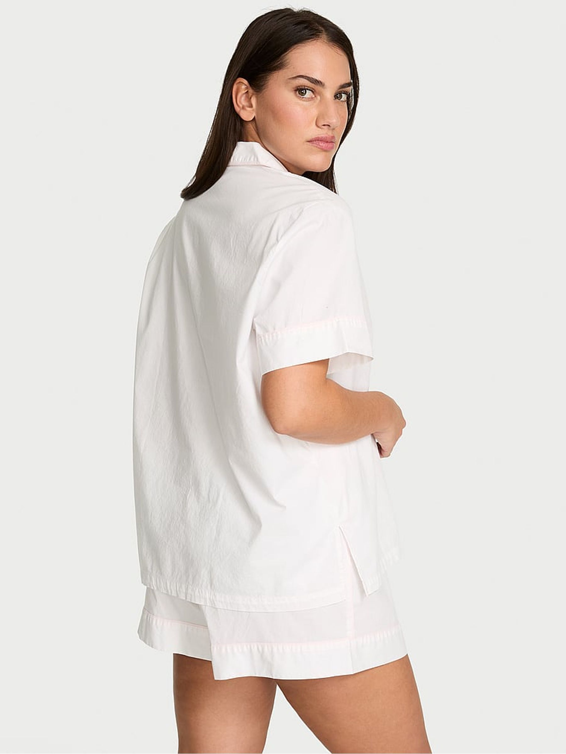 White with Ditsy Bows Cotton Short Pyjama Set - Image 2 of 2