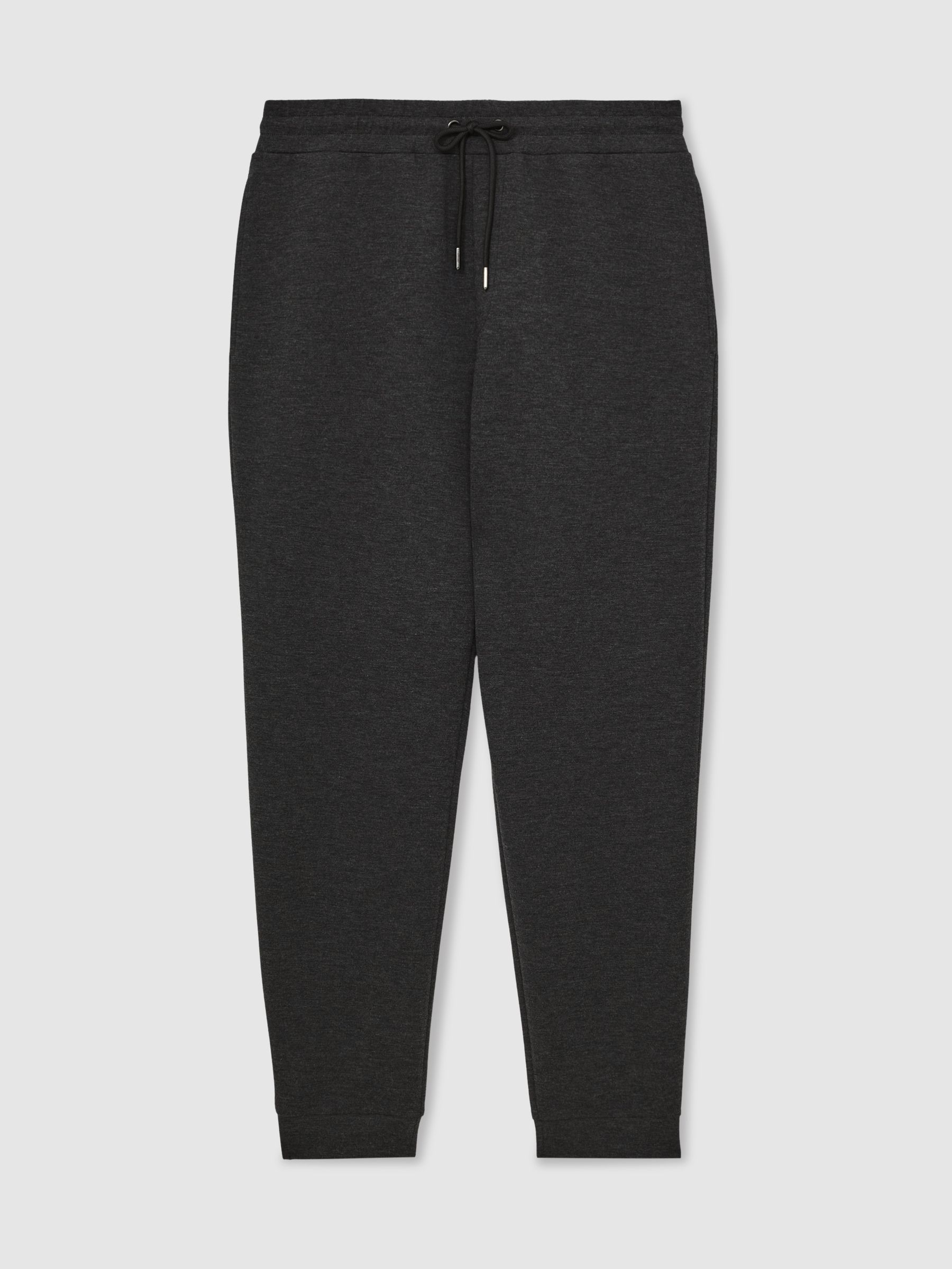 Jersey Drawstring Cuffed Joggers in Charcoal - Image 2 of 6