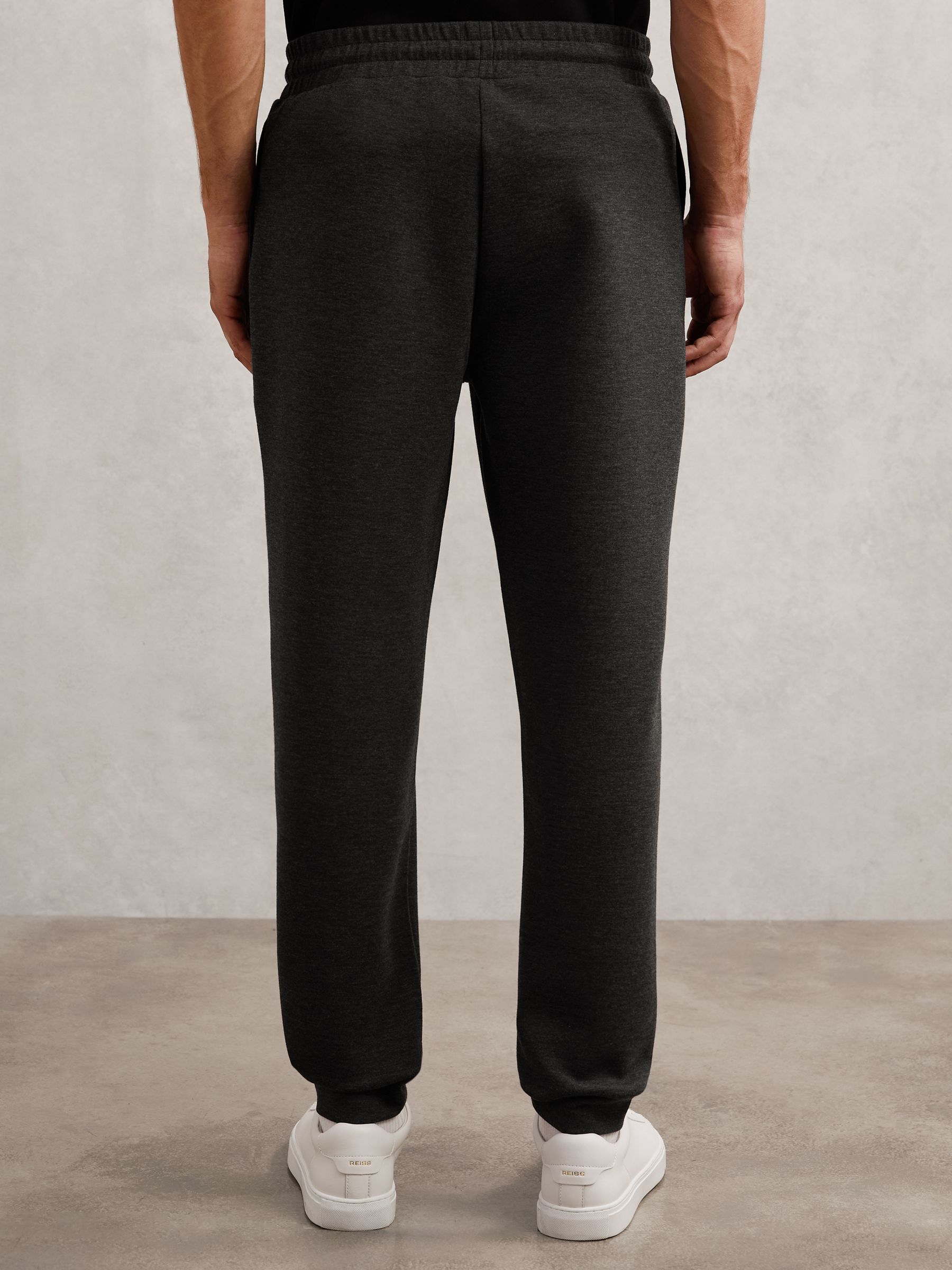 Jersey Drawstring Cuffed Joggers in Charcoal - image 3
