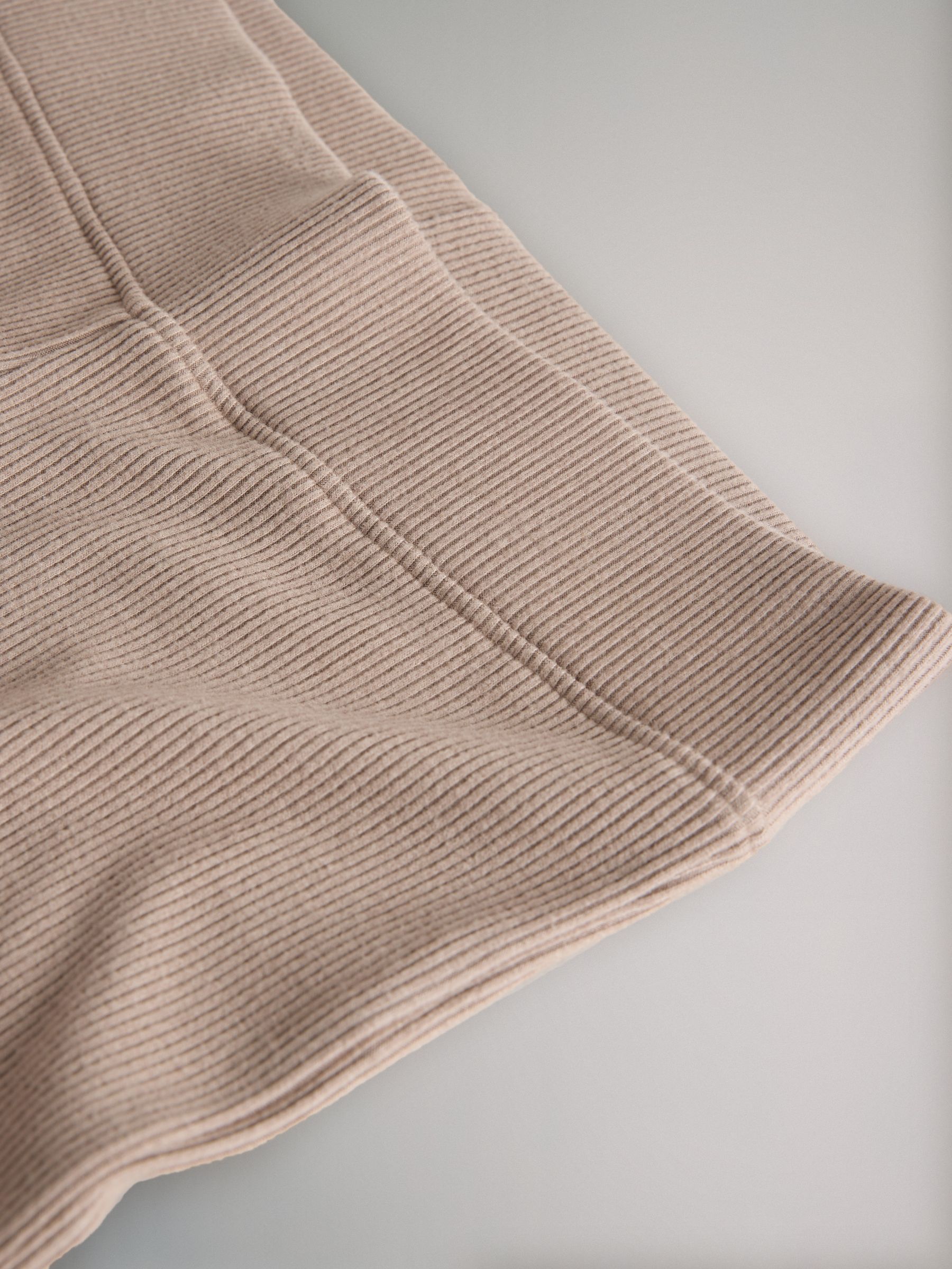 2 Pack Soft Rib Flare Joggers Chocolate Brown/Oat Marl - Image 6 of 6