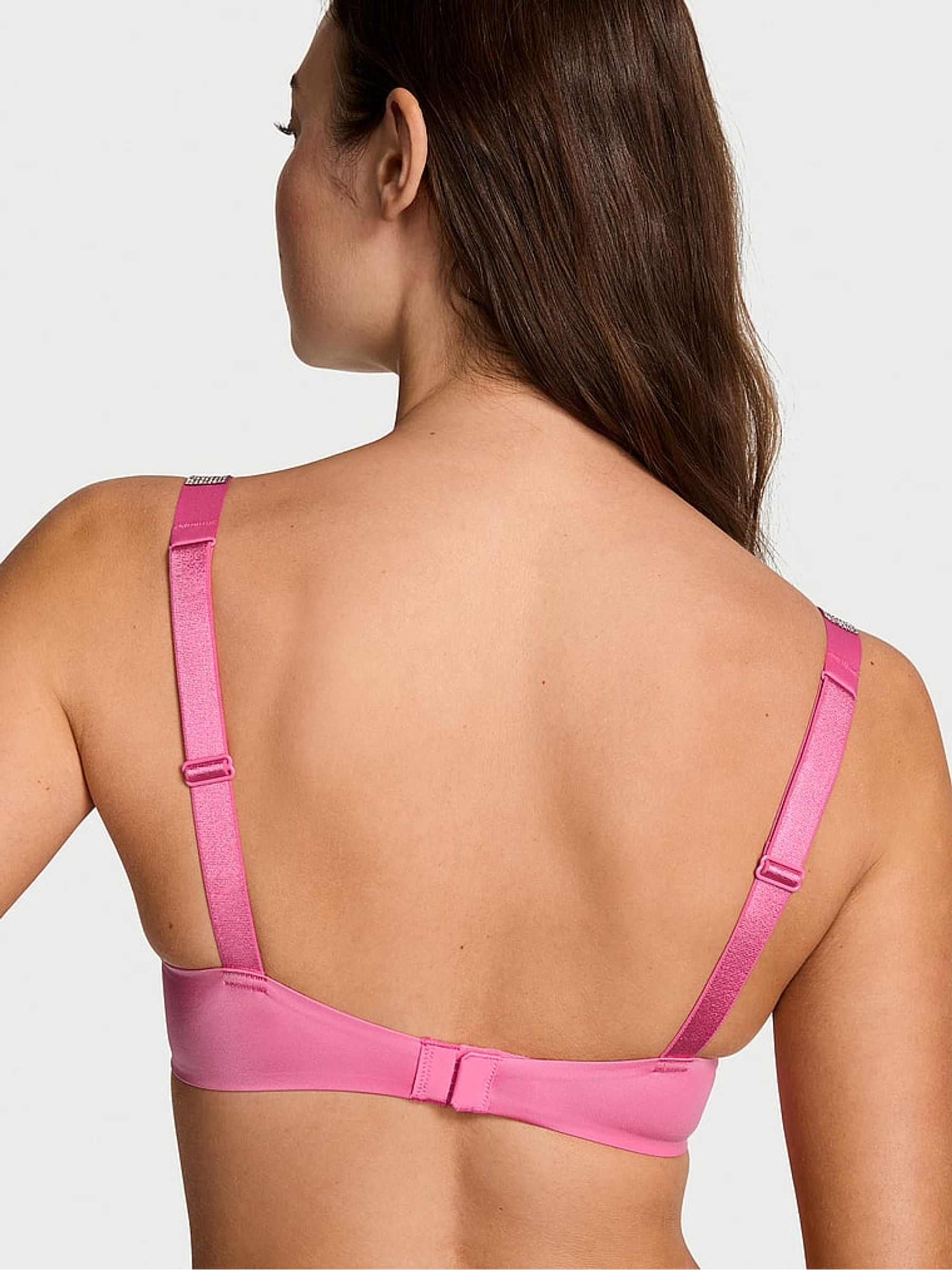 Rose Garden Pink Add 2 Cups Push Up Bombshell Shine Strap Bra - Image 2 of 2