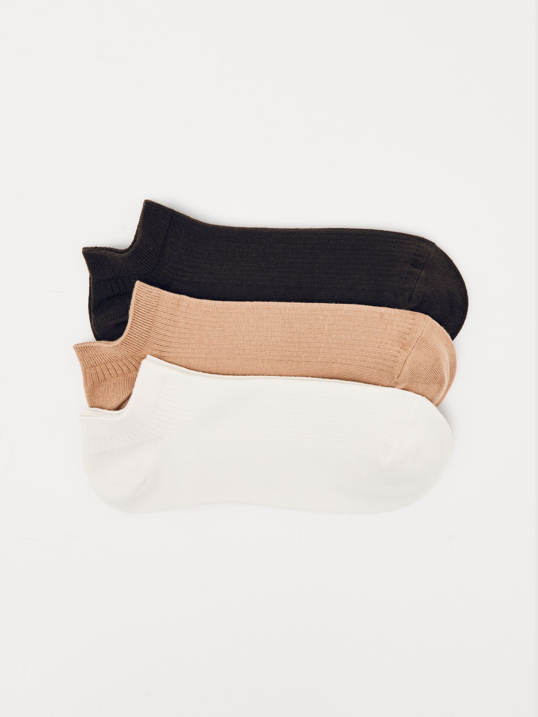 3 Pack of Trainer Socks in Cream/Chocolate - Image 1 of 2