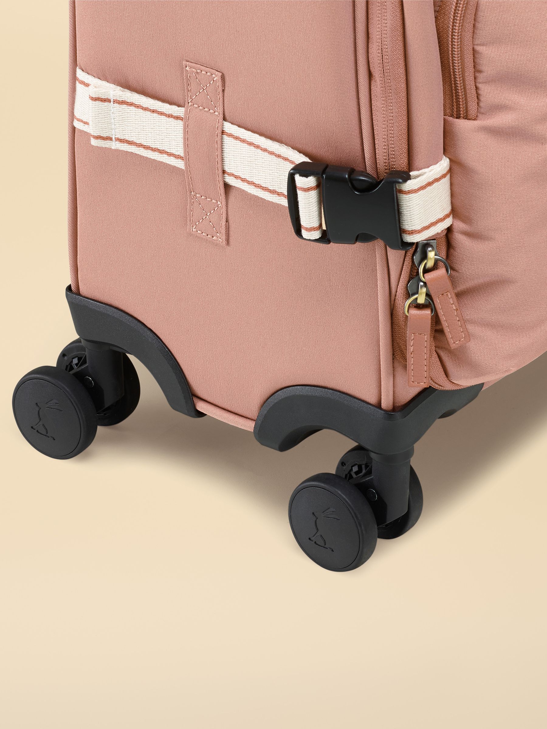 Epwell Pink Cabin Four Wheel Soft Suitcase | Joules
