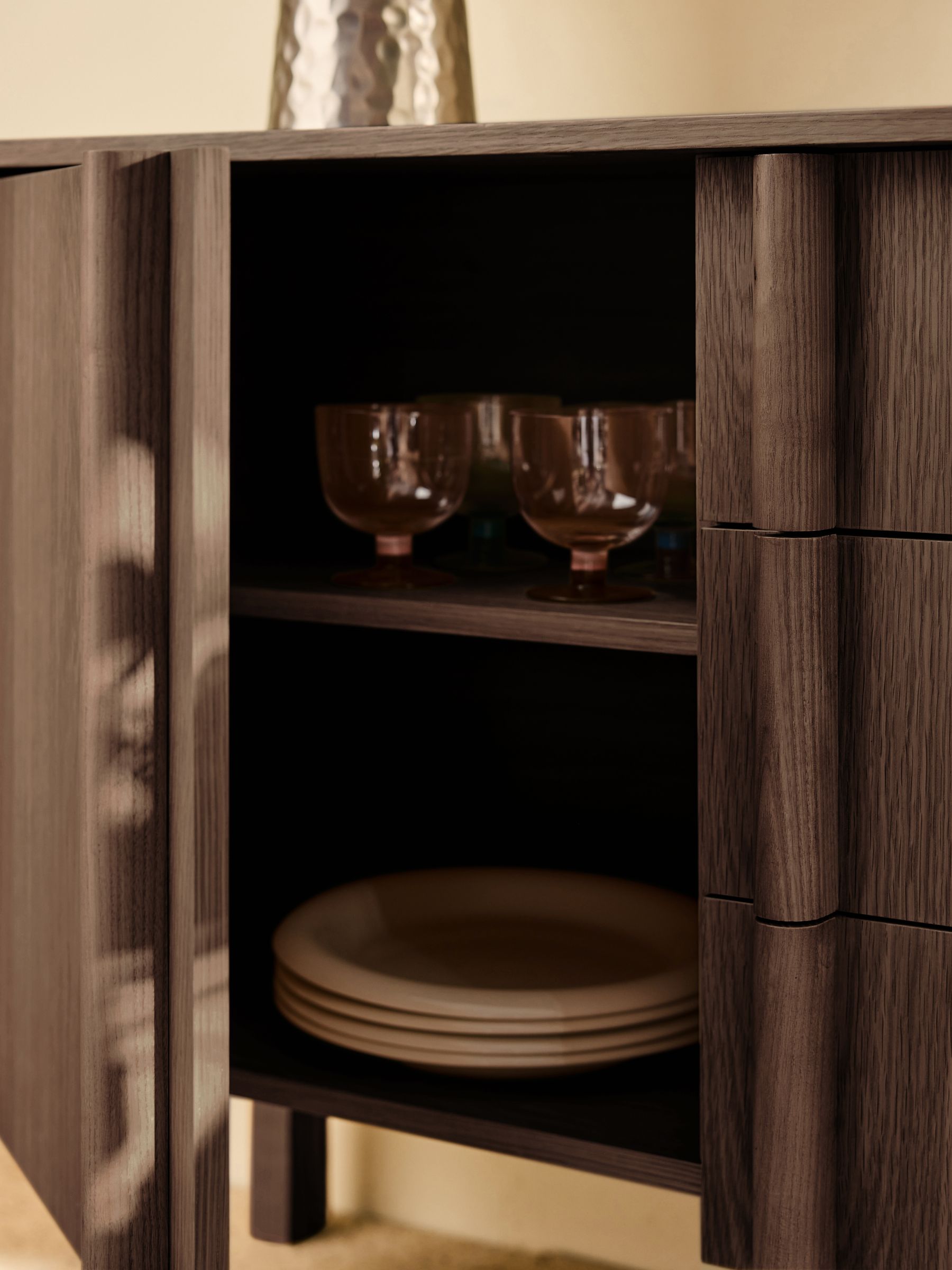 Reeve Large Large Sideboard in Dark Stain Oak - Image 3 of 5