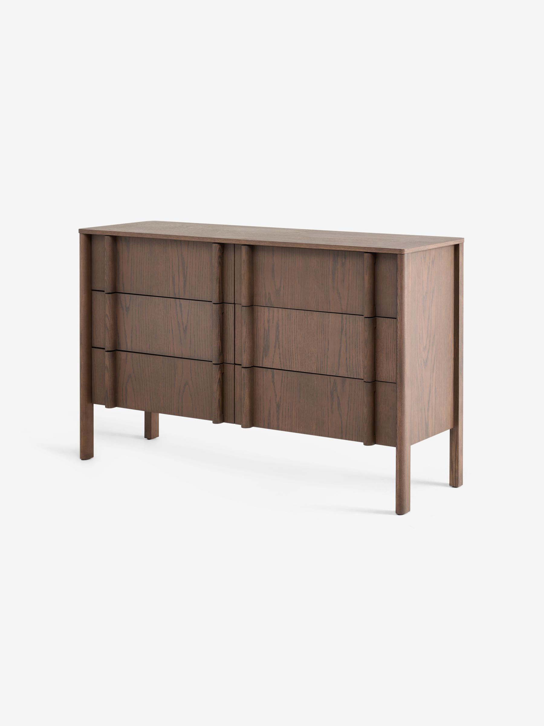 Reeve 6 Drawer 4 Drawer Chest in Dark Brown - Image 4 of 6