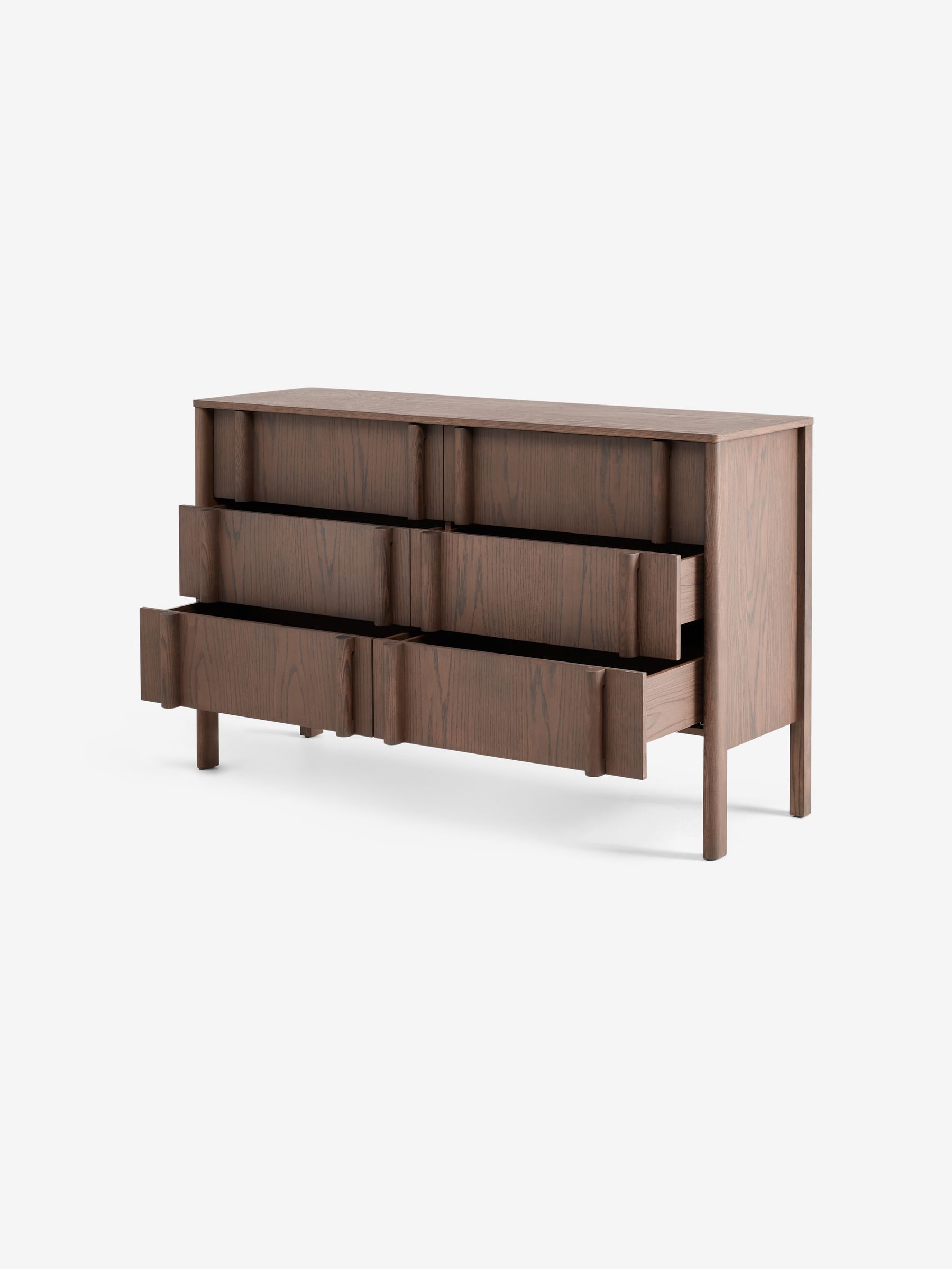 Reeve 6 Drawer 4 Drawer Chest in Dark Brown - Image 5 of 6
