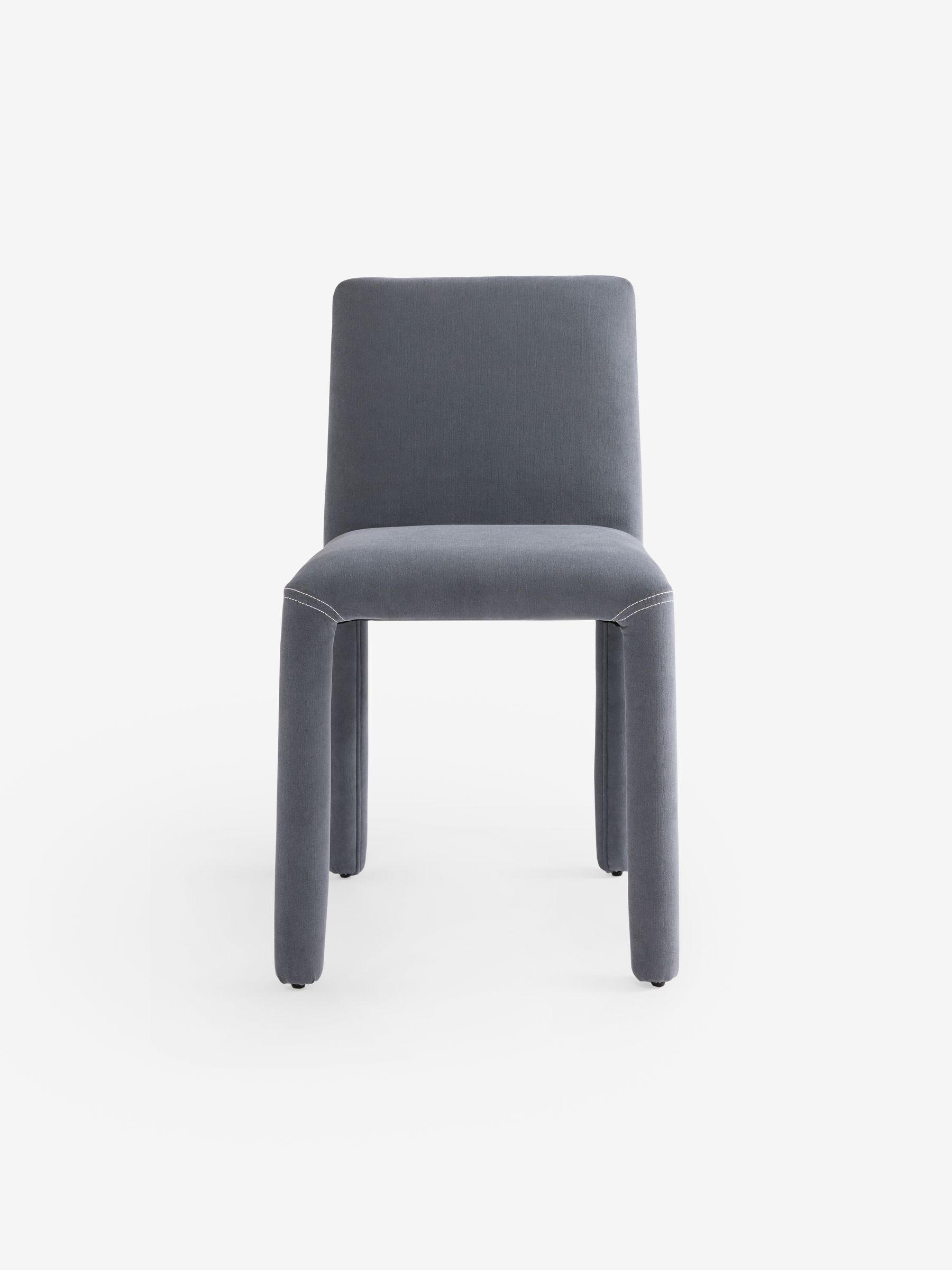 Set of 2 Lyric Dining Chairs in Navy Brushed Plain - Image 1 of 2
