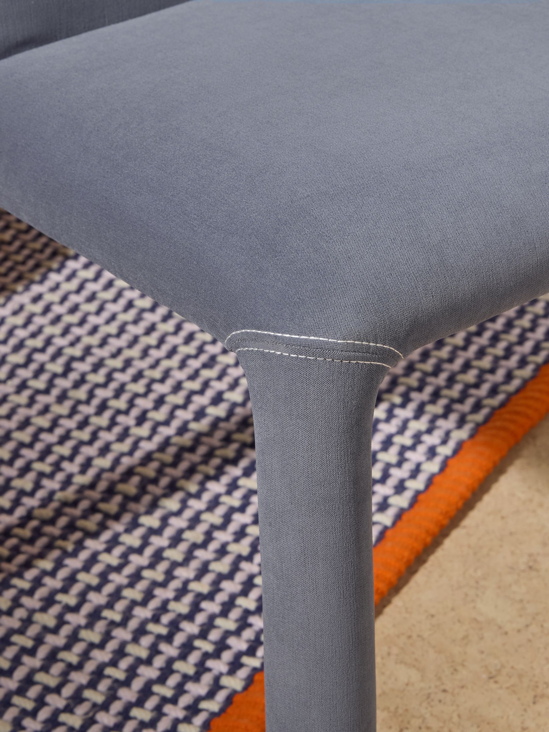 Set of 2 Lyric Dining Chairs in Navy Brushed Plain - Image 3 of 5