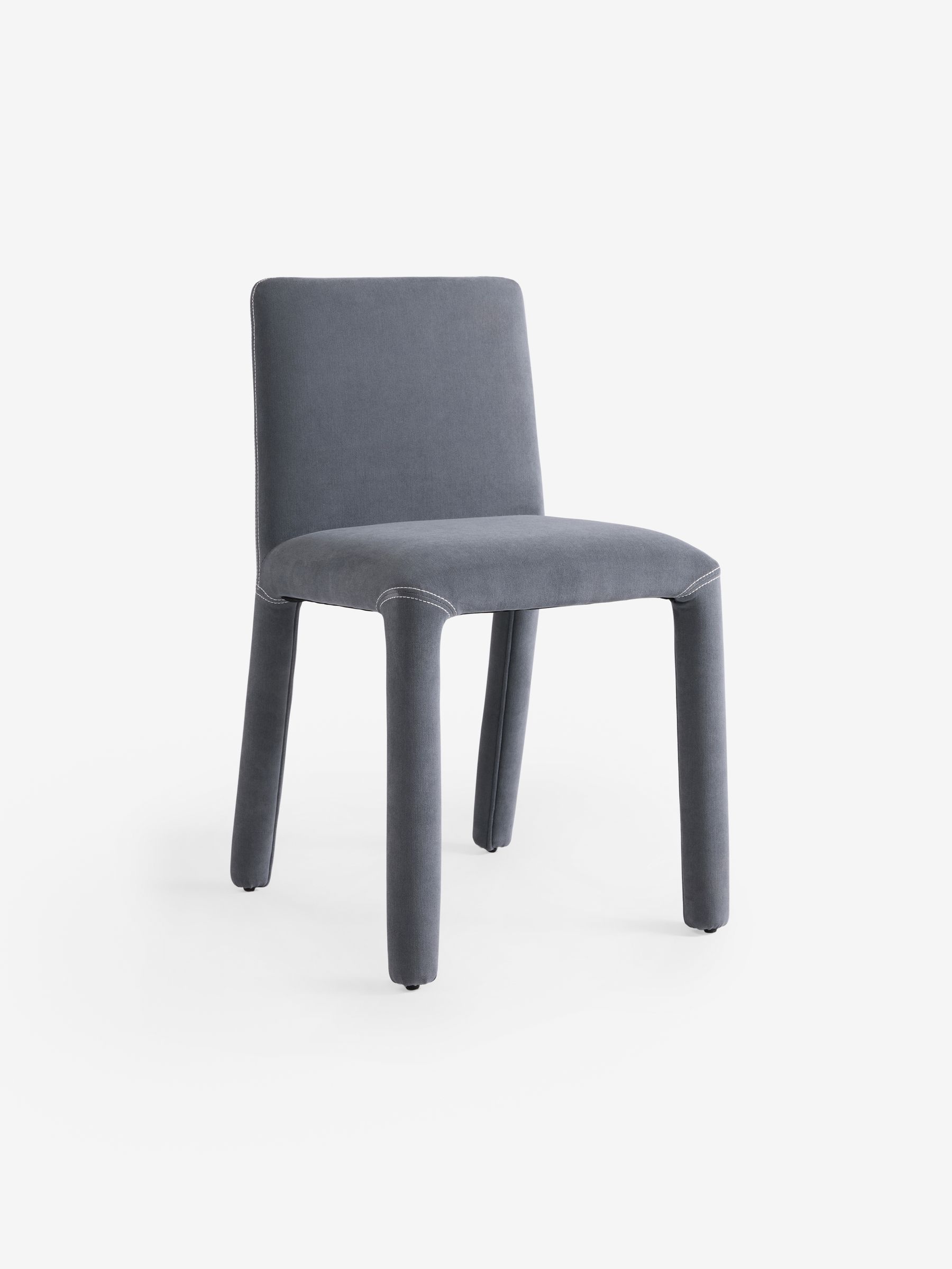 Set of 2 Lyric Dining Chairs in Navy Brushed Plain - Image 4 of 5
