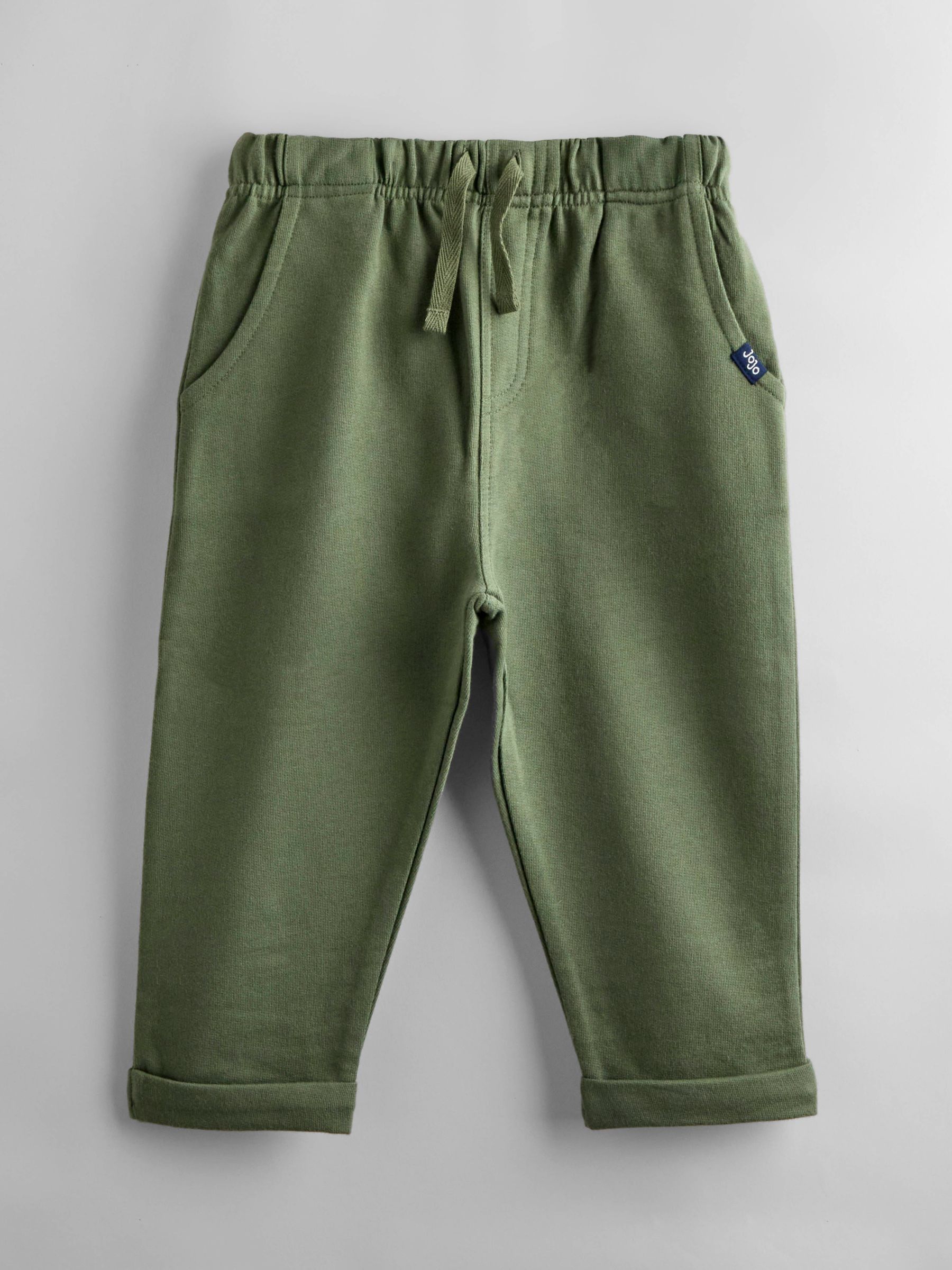 Khaki Green Stripe & Khaki Vertical Stripe and Plain Joggers 2 Pack - Image 2 of 7