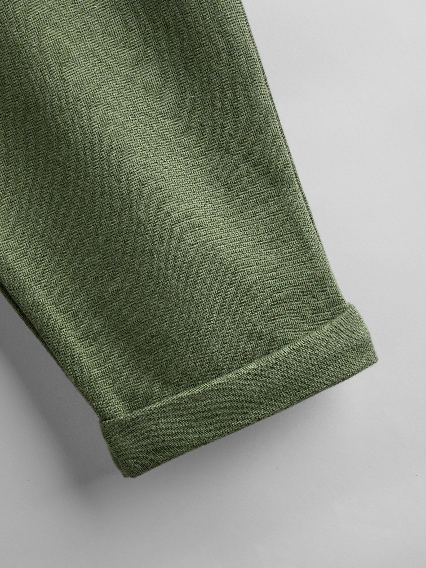 Khaki Green Stripe & Khaki Vertical Stripe and Plain Joggers 2 Pack - Image 3 of 7