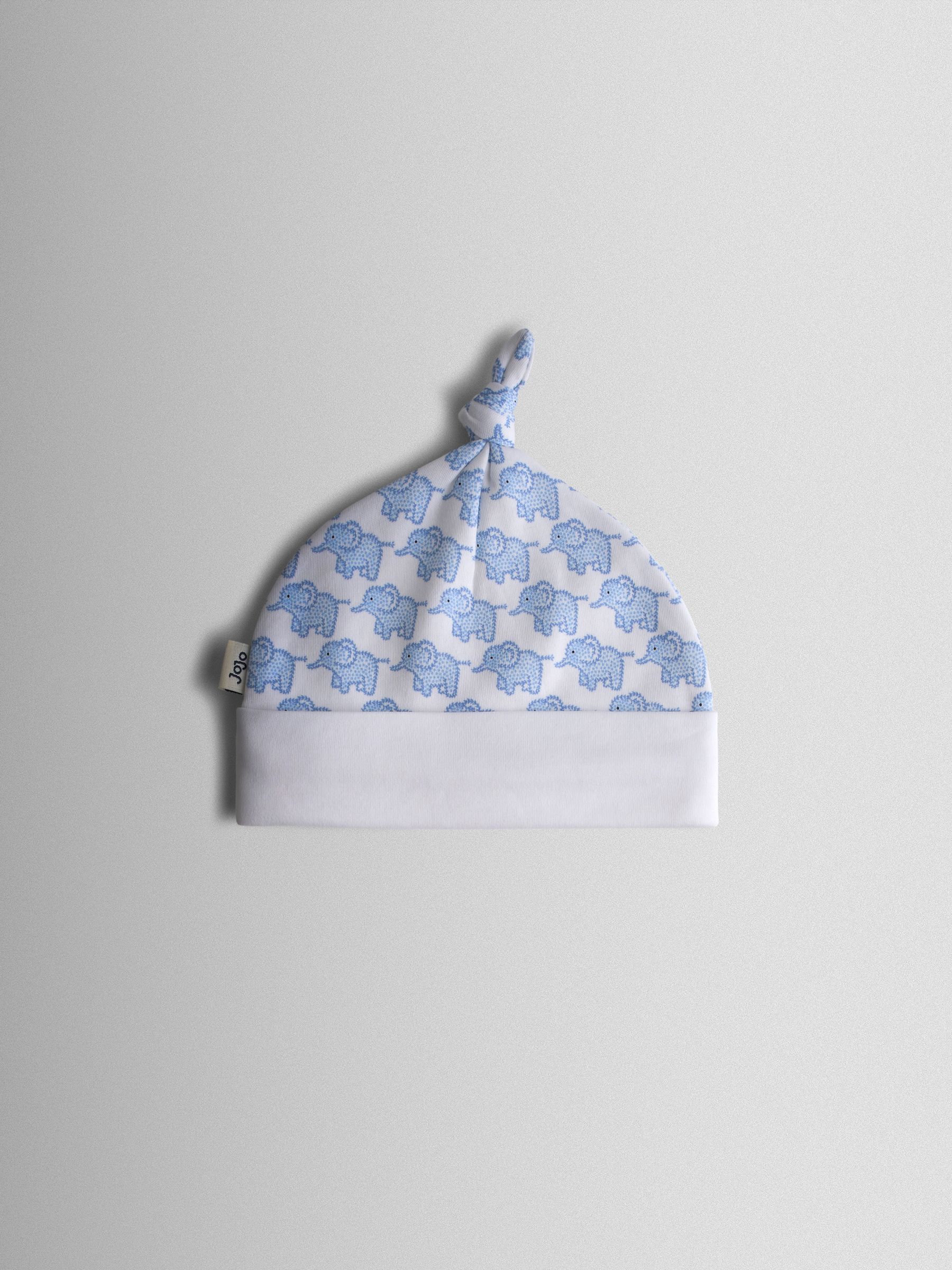 Blue 3-Pack Elephant, Stripe & Star Baby Hats - Image 4 of 8