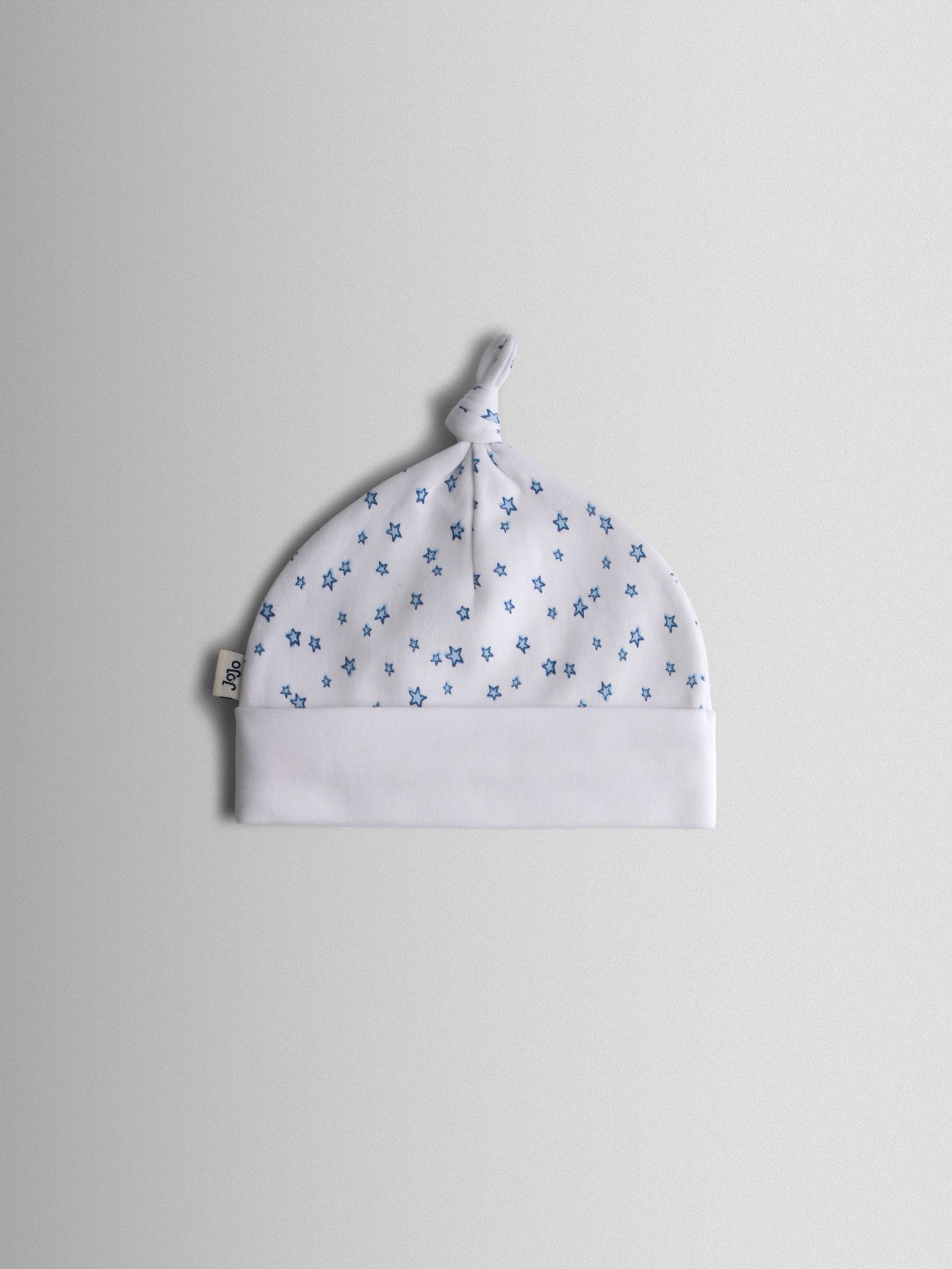 Blue 3-Pack Elephant, Stripe & Star Baby Hats - Image 6 of 8