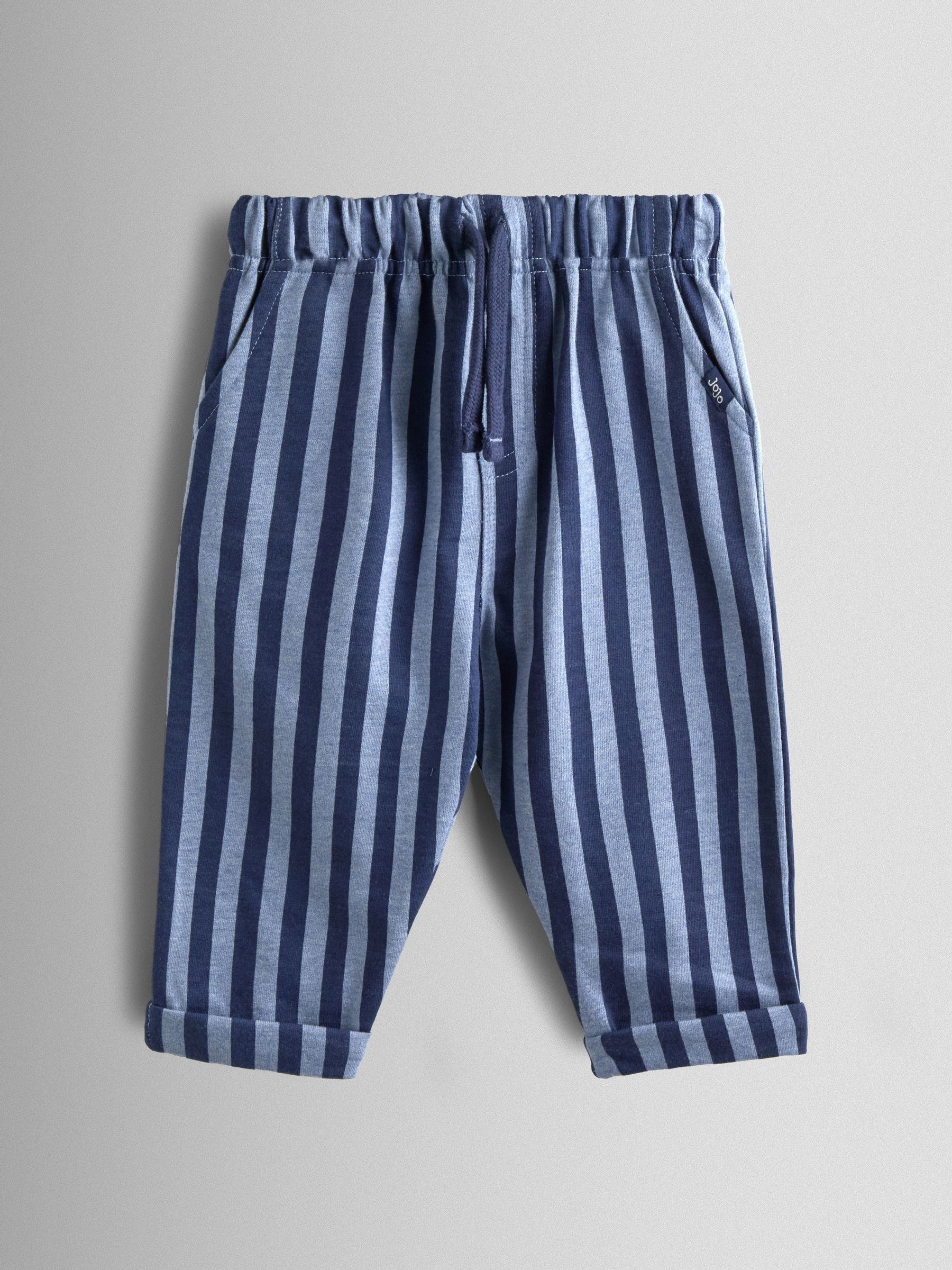 Navy Blue Stripe & Navy Blue Vertical Stripe and Plain Joggers 2 Pack - Image 2 of 7