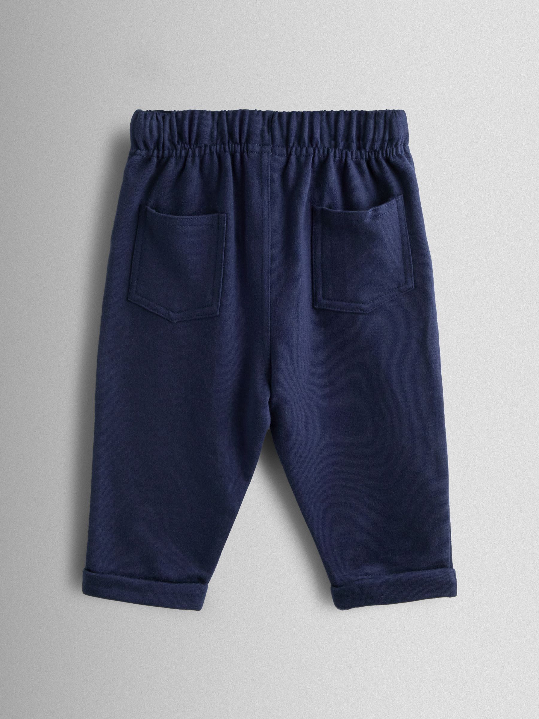 Navy Blue Stripe & Navy Blue Vertical Stripe and Plain Joggers 2 Pack - Image 5 of 7