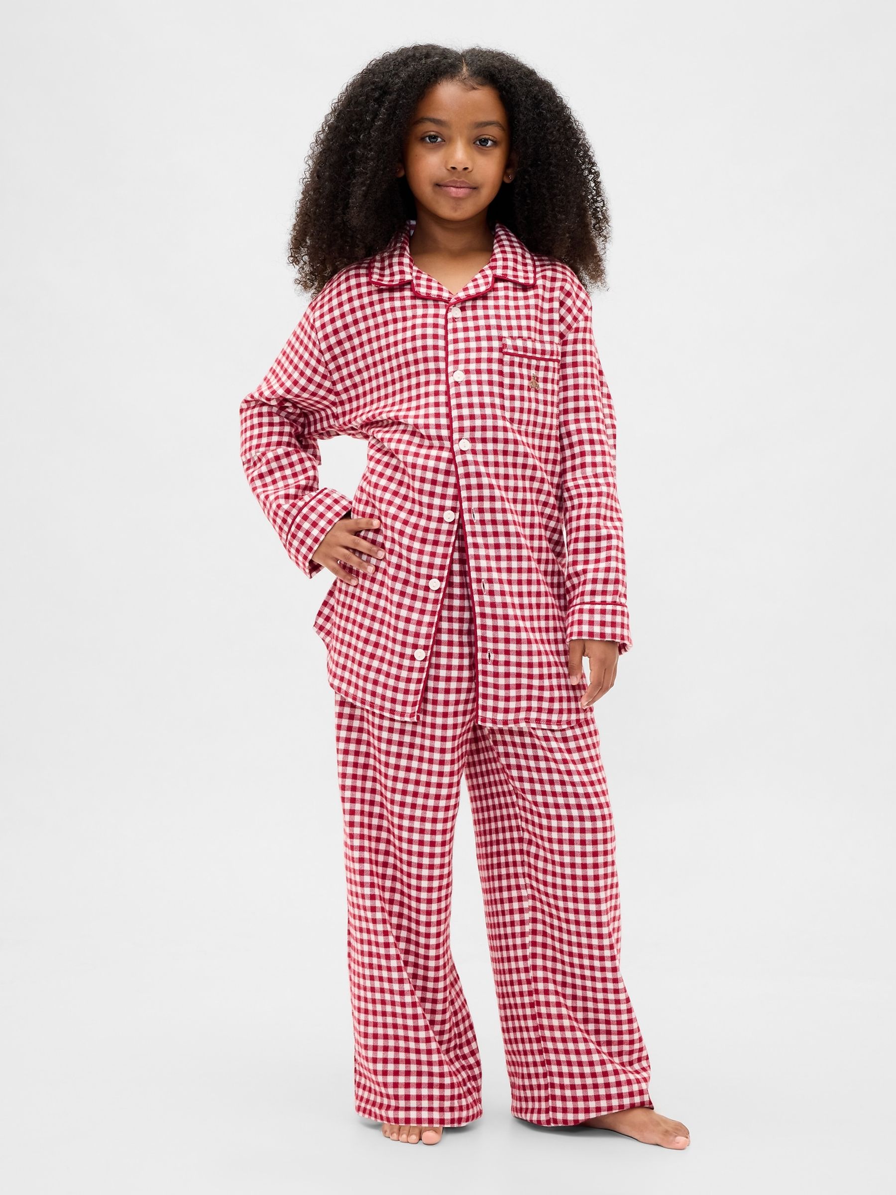 Red Gingham Flannel Pyjamas Set - Image 4 of 6
