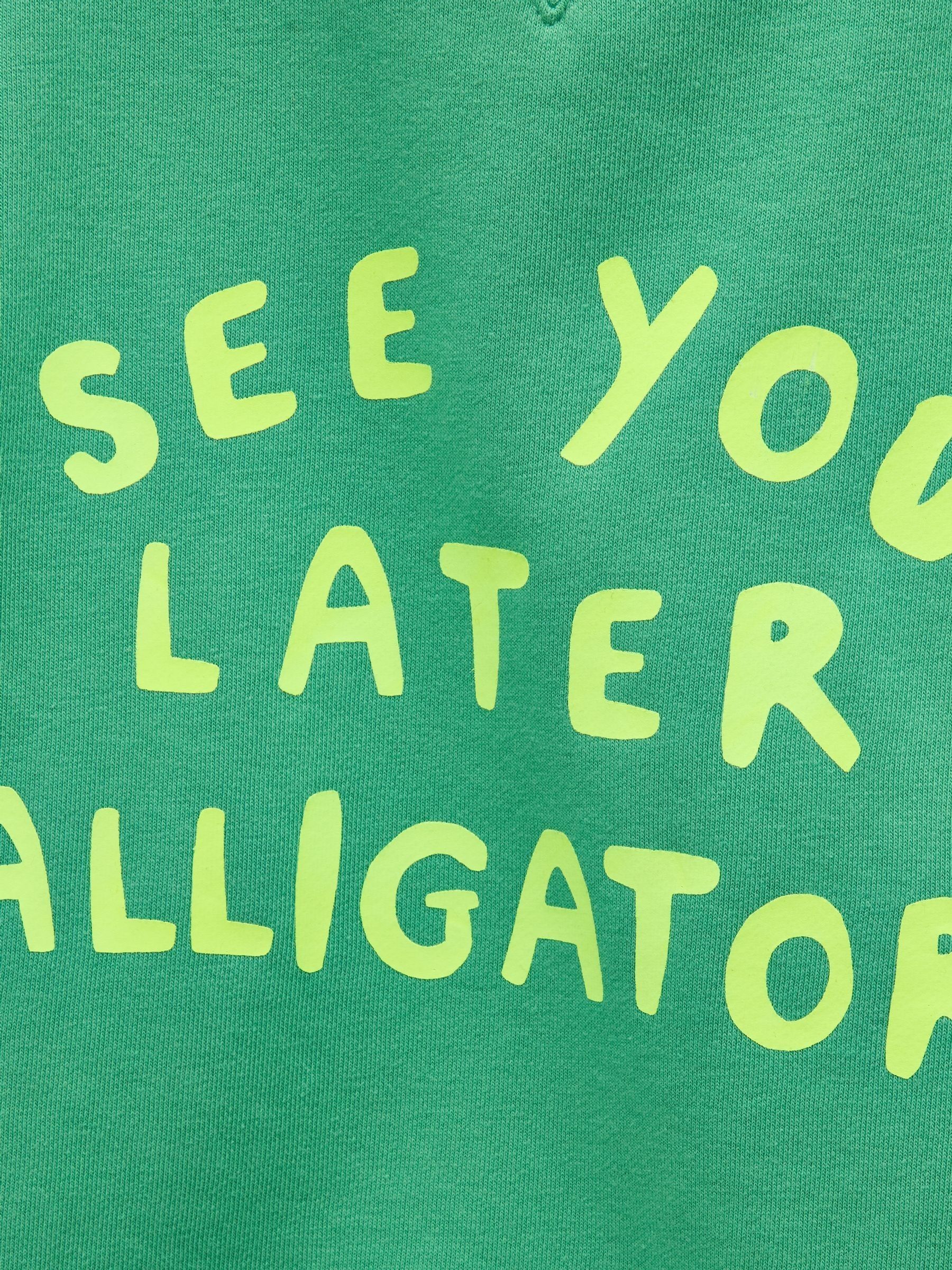 Kids' Sundaze Bright Green Slogan Crew Neck Sweatshirt - Image 3 of 4