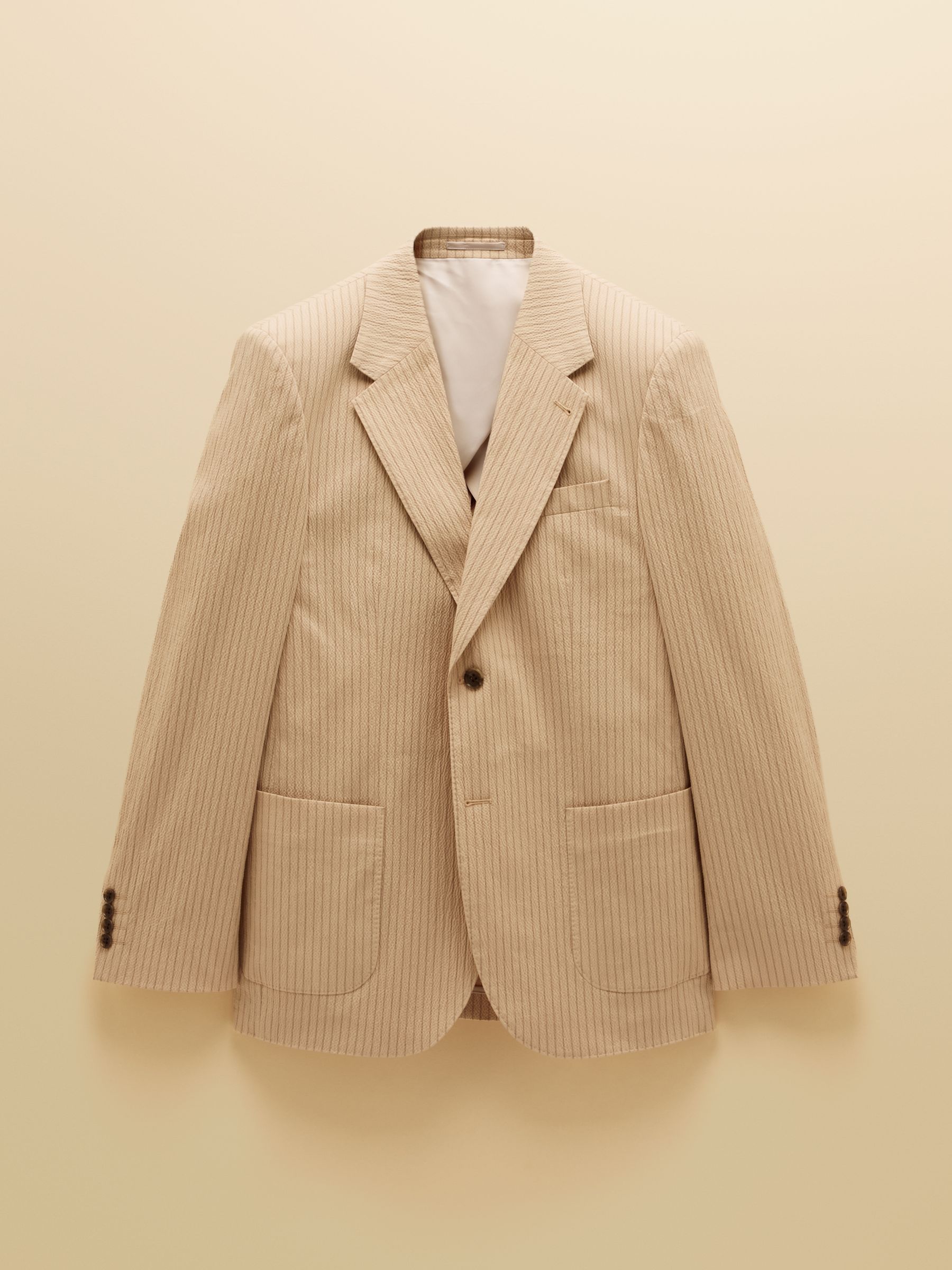 Ecru Stripe Seersucker Suit Jacket - Image 13 of 19