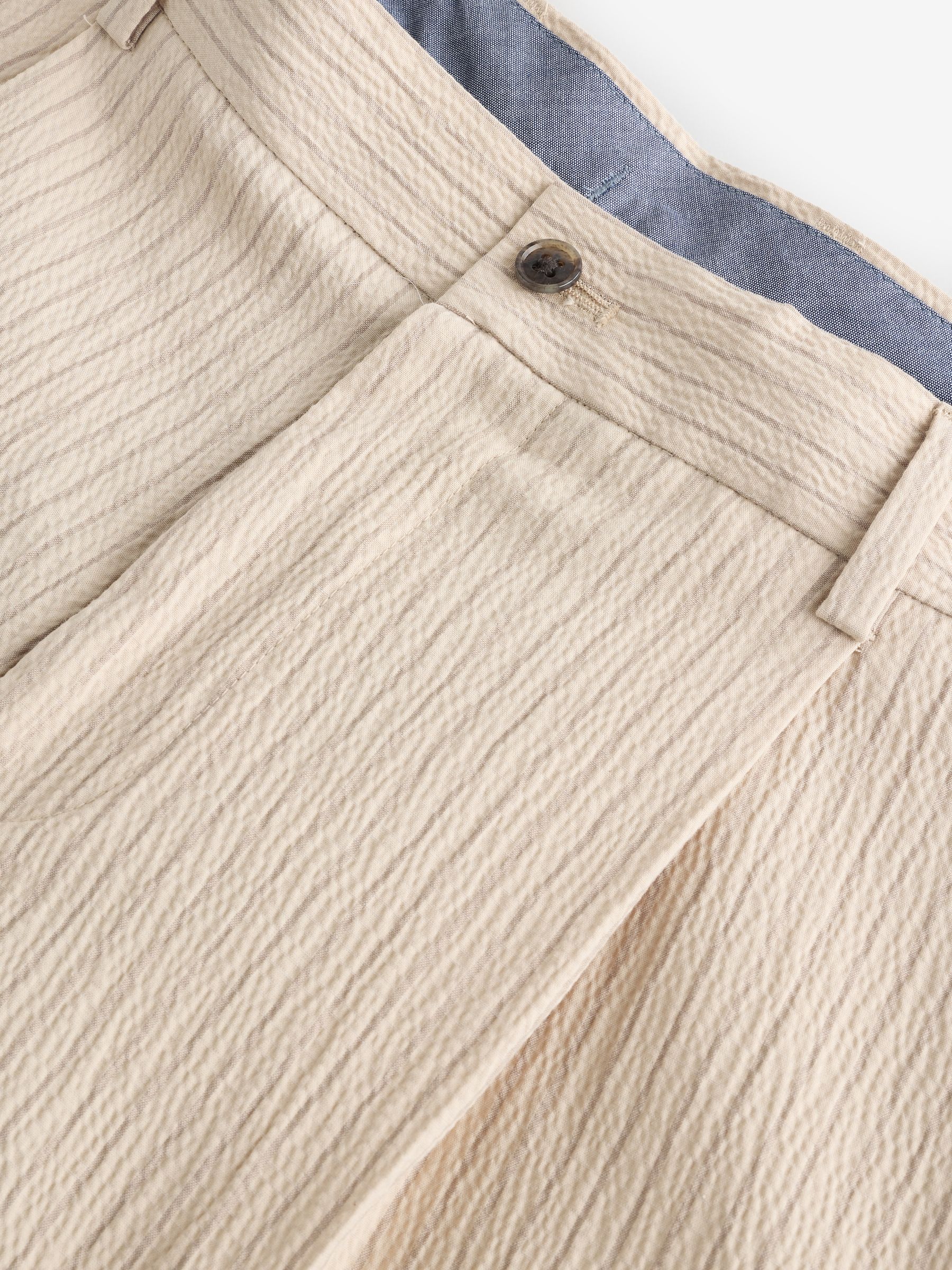 Ecru Stripe Seersucker Suit Trousers - Image 10 of 11