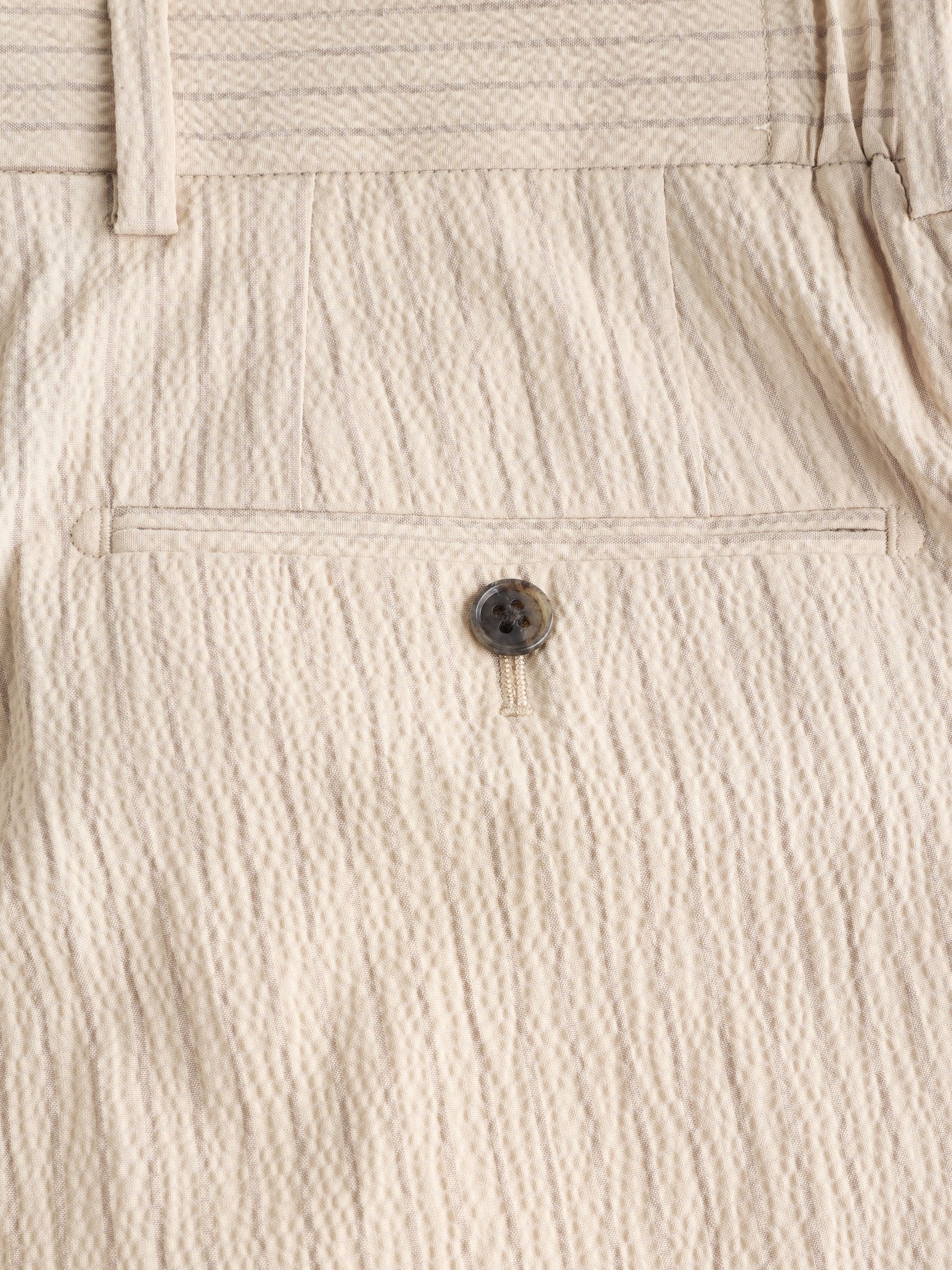 Ecru Stripe Seersucker Suit Trousers - Image 11 of 11