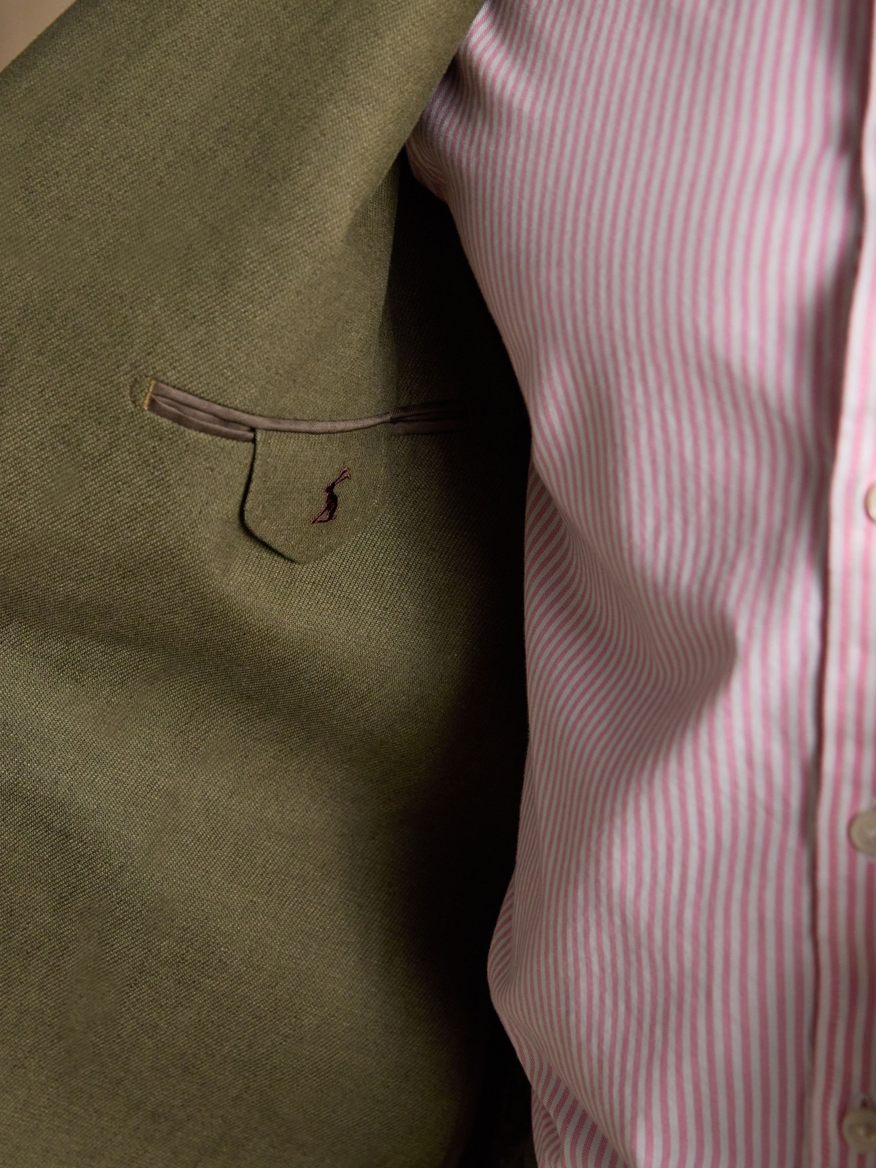 Green Cotton Linen Blend Suit Jacket - Image 10 of 14