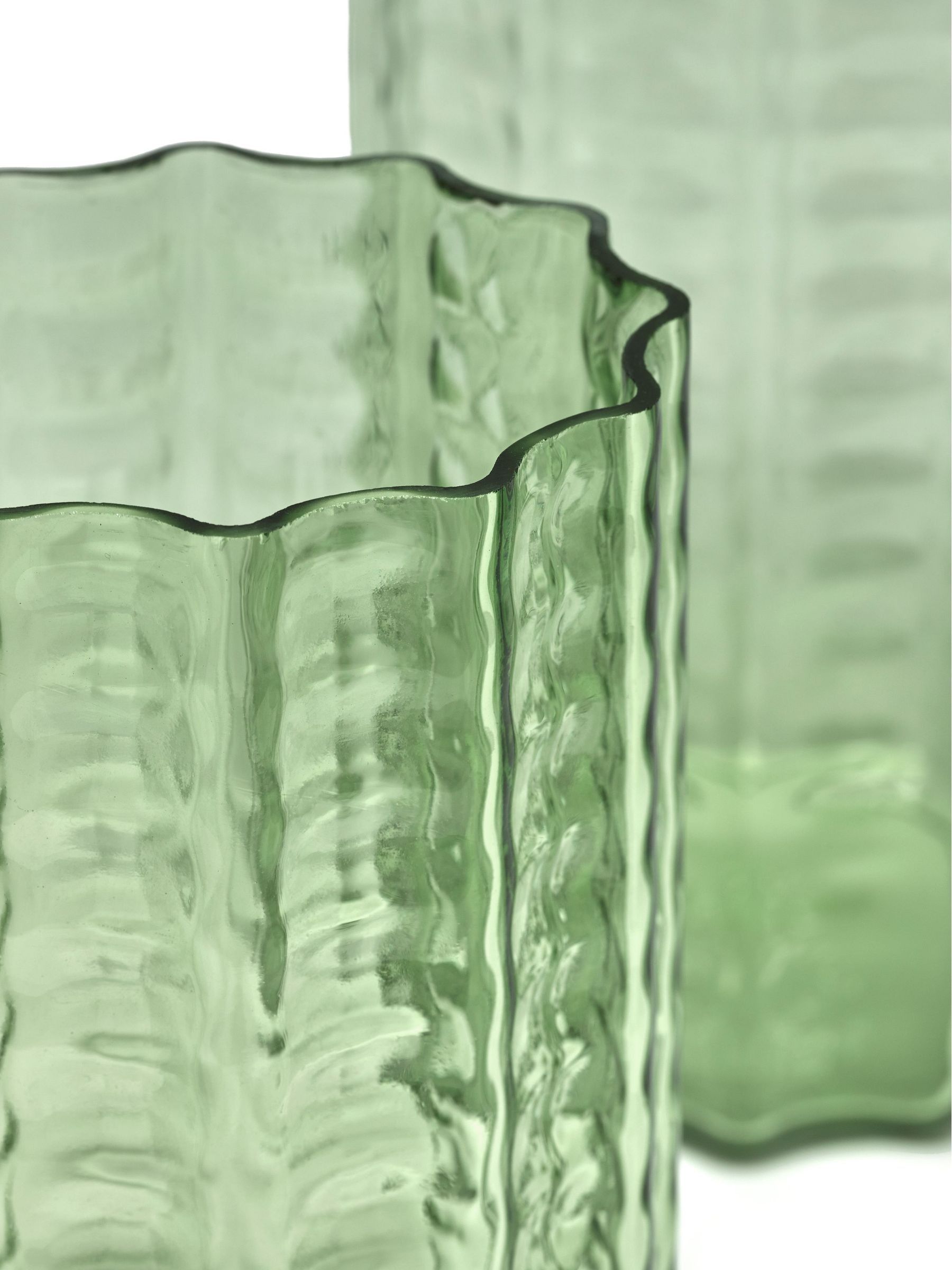 Green No.2 Waves Vase - Image 3 of 4