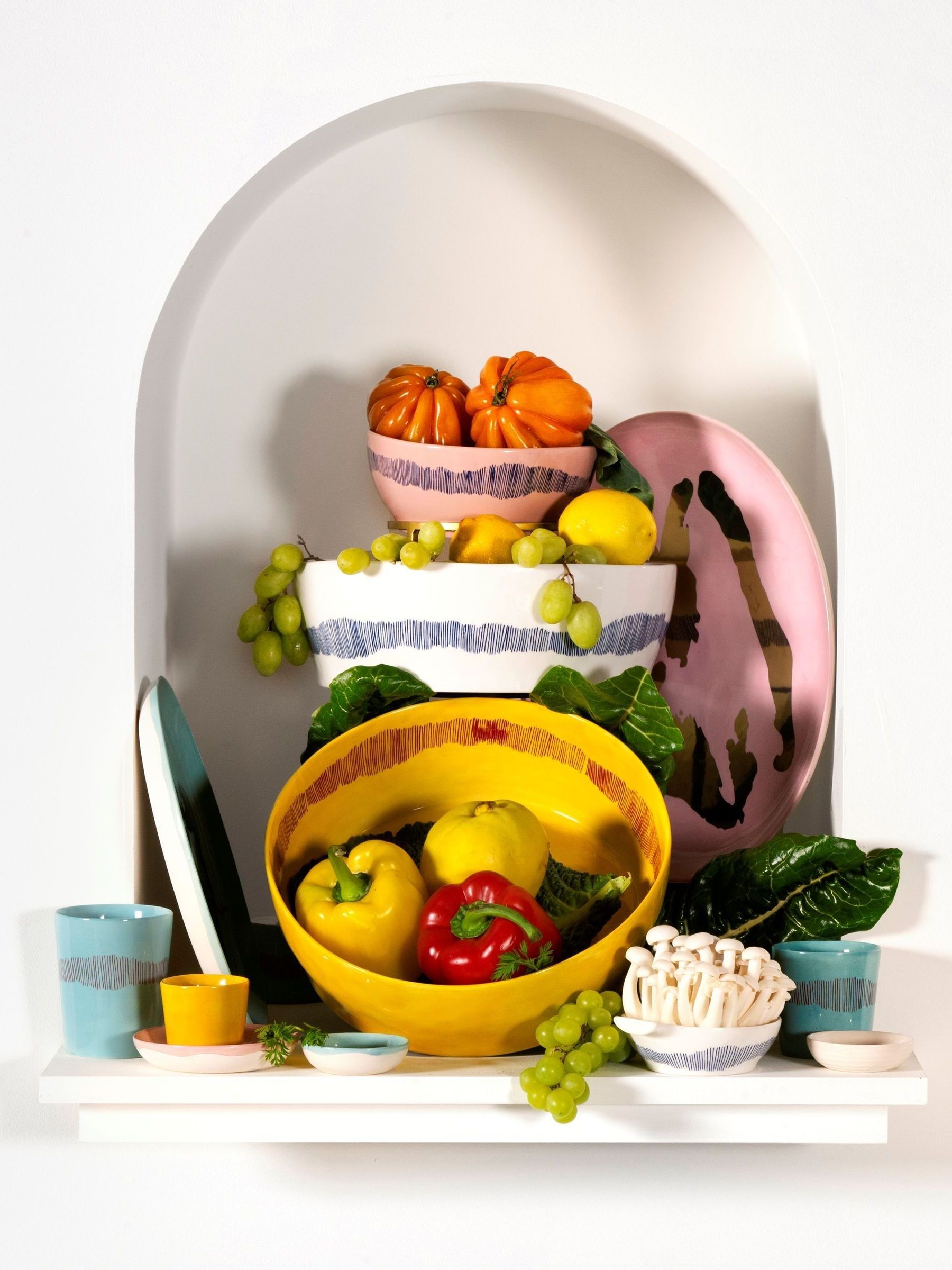 Stripes Serving Plate Feast Collection - Image 1 of 5