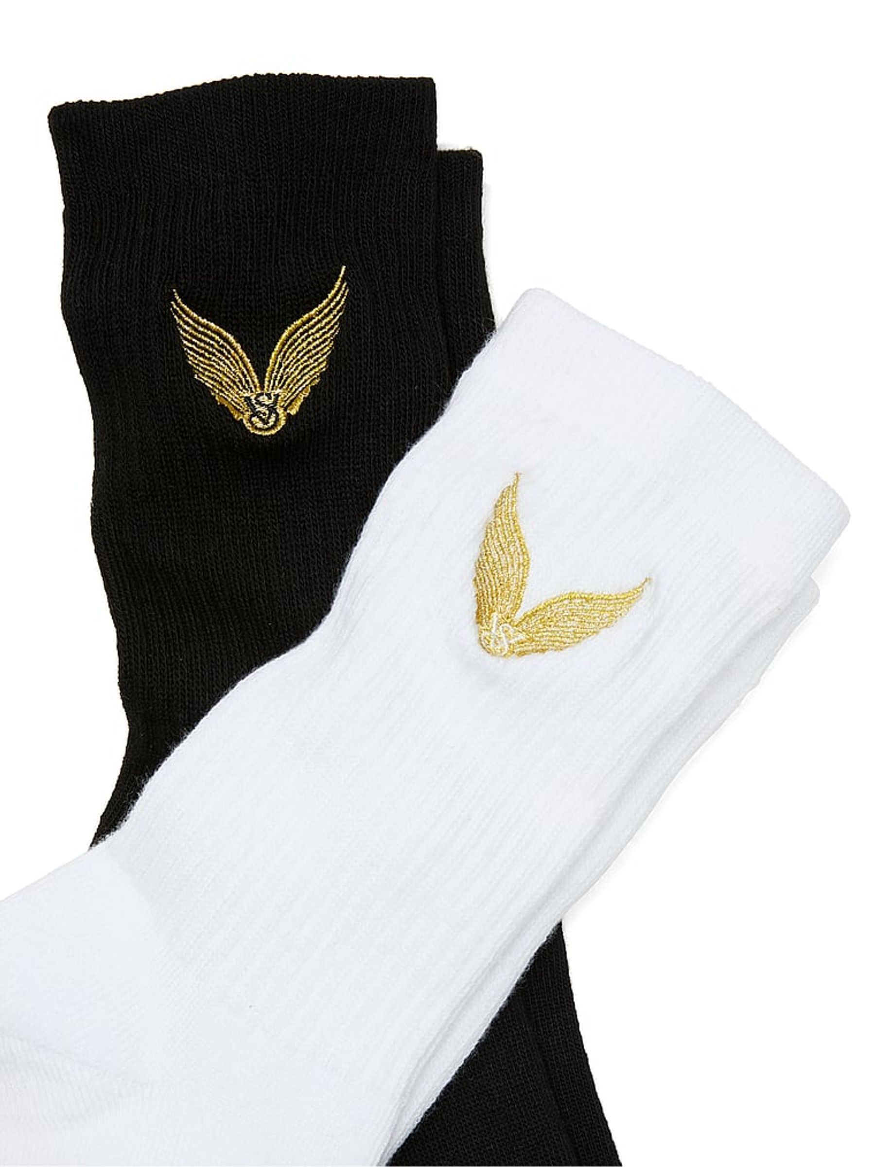 Black and White Fashion Show Crew Socks 2 Pack - Image 2 of 3