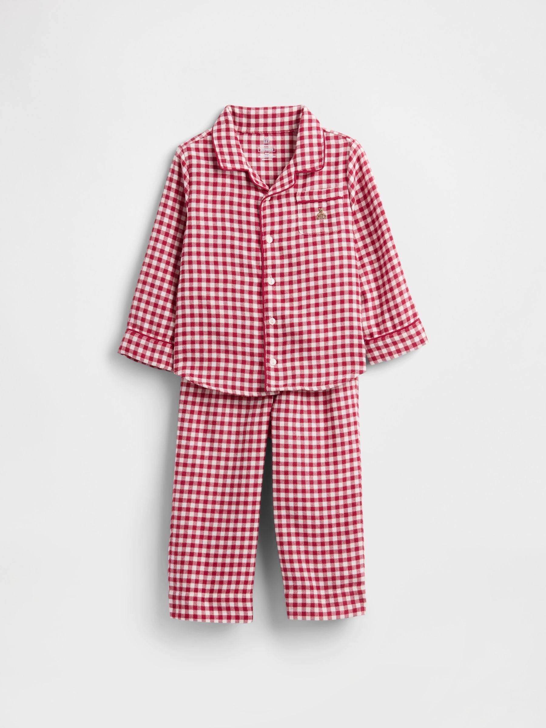 Red Gingham Matching Family Christmas Pyjamas - Image 4 of 5