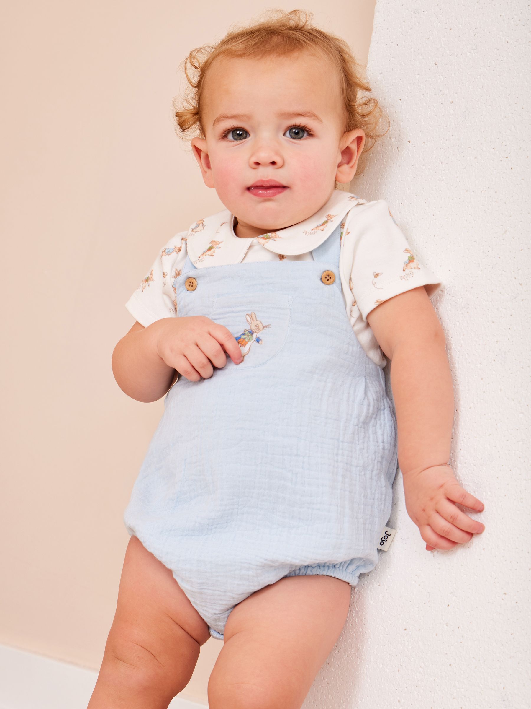 Blue Peter Rabbit™ Cheesecloth Dungaree & Body Set - Image 1 of 1