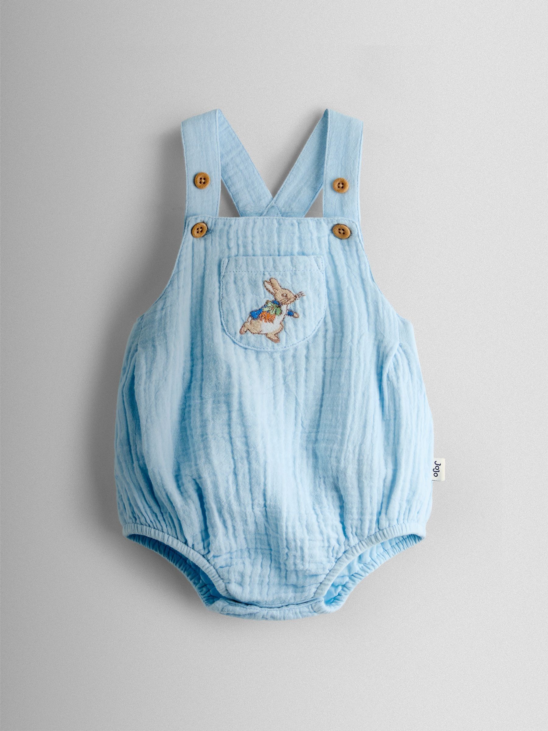 Blue Peter Rabbit™ Cheesecloth Dungaree & Body Set - Image 5 of 9