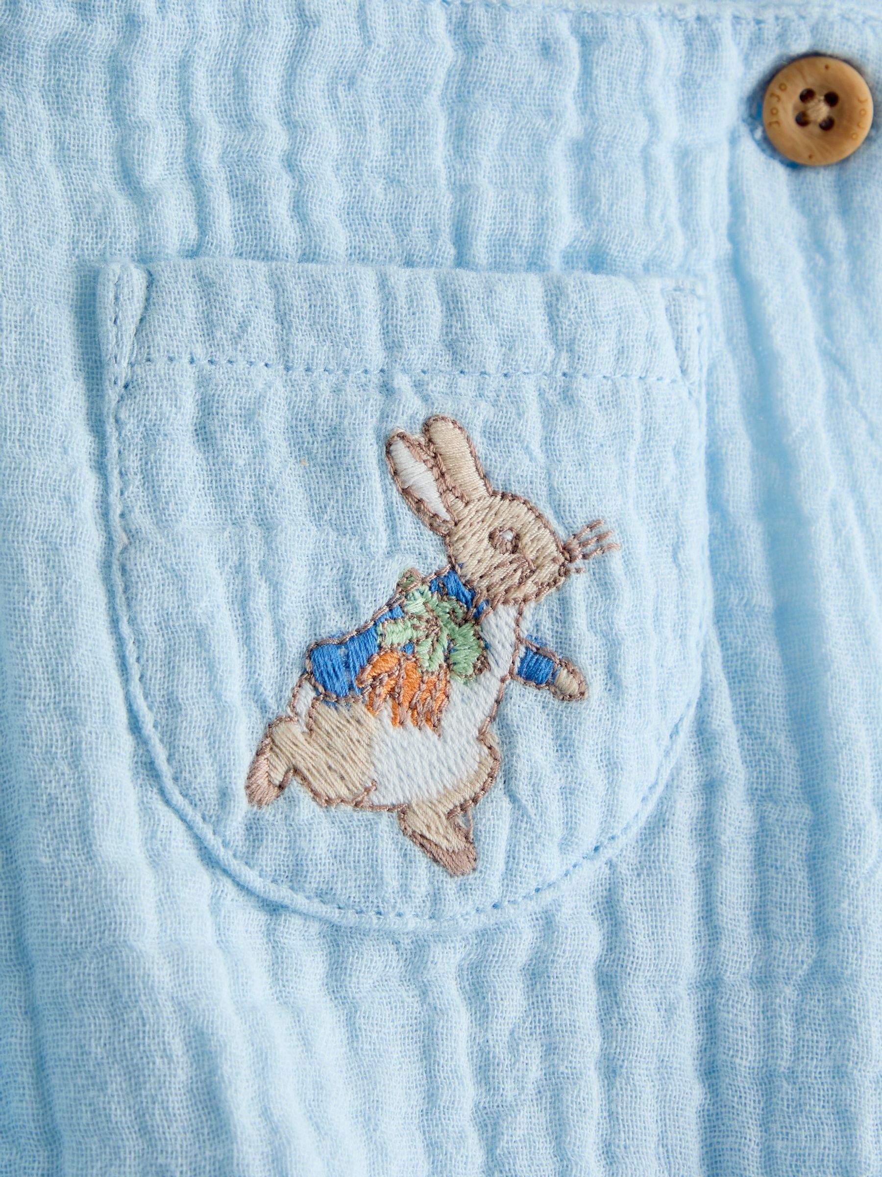 Blue Peter Rabbit™ Cheesecloth Dungaree & Body Set - Image 9 of 9 Blue Peter Rabbit™ Cheesecloth Dungaree & Body Set - Image 9 of 9