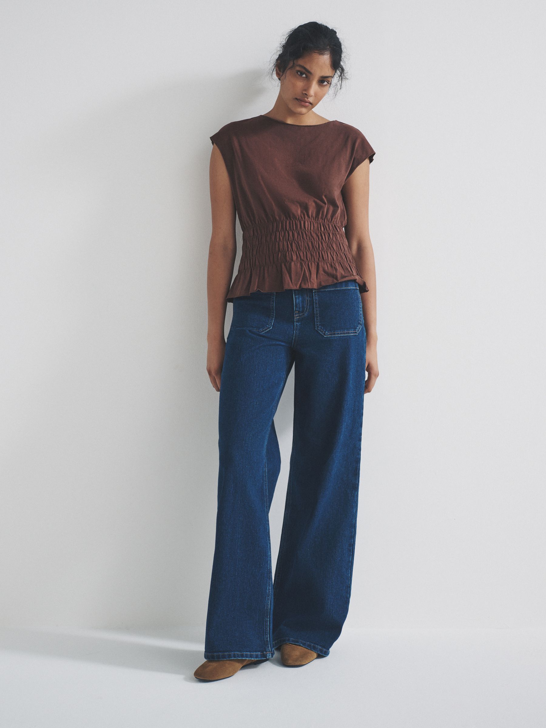 3 Pack Shirred Grown On Sleeve T-Shirts - Image 1 of 8